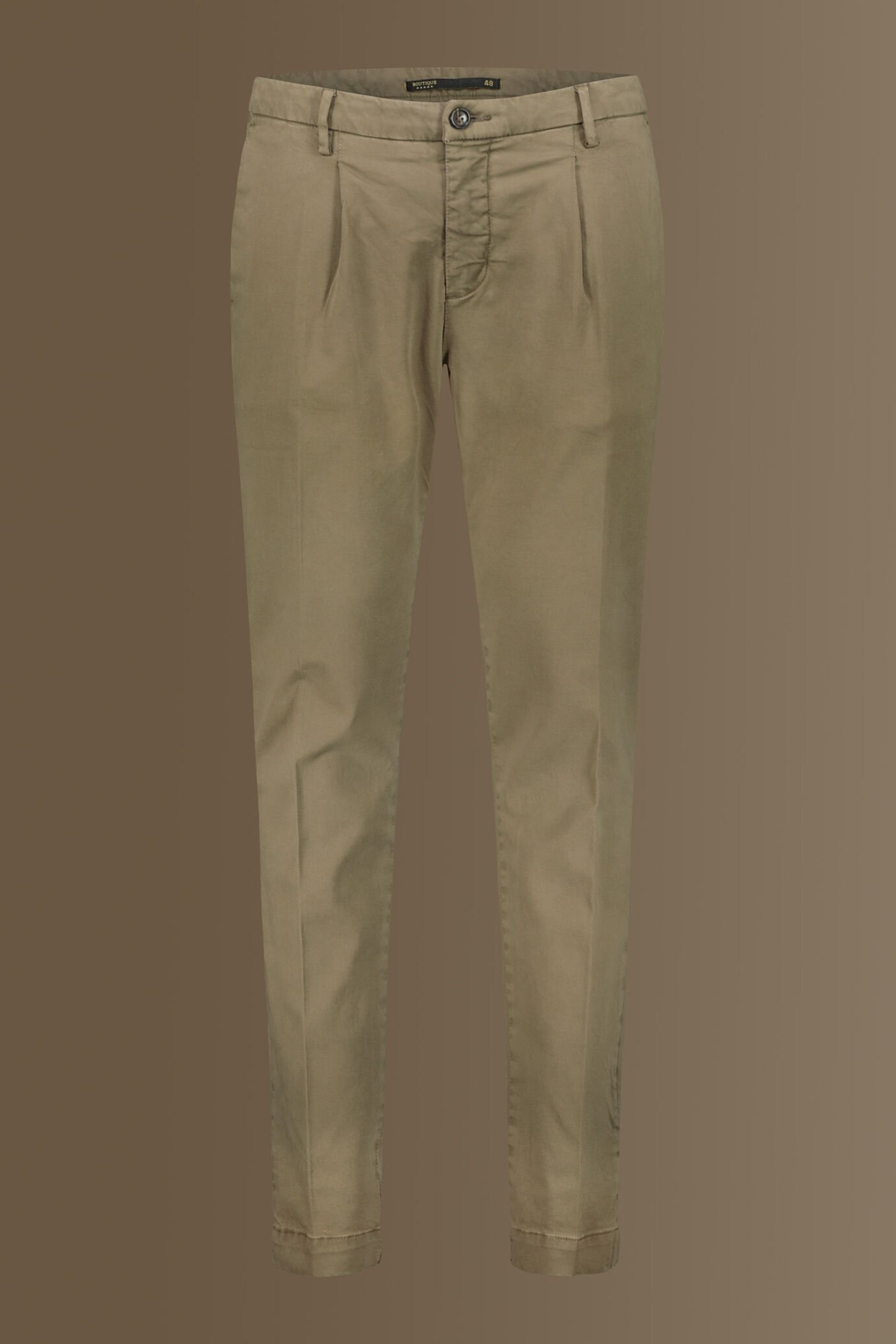 Chino trousers singol pince satin stretch image number 4