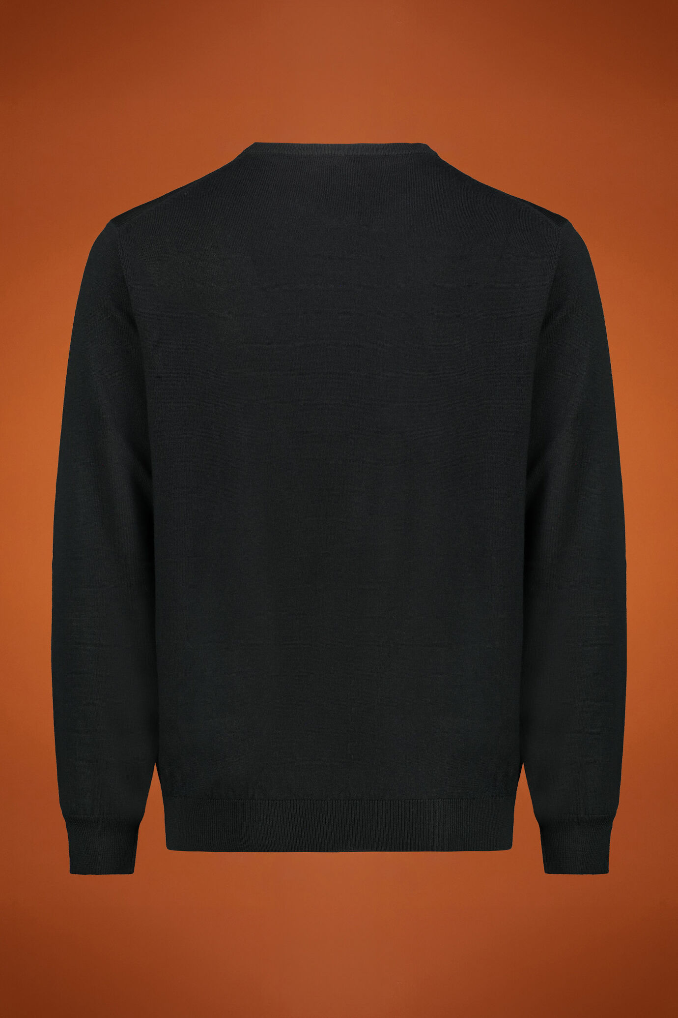 Pull homme à col rond, 100% laine mérinos extrafine, coupe classique image number 1