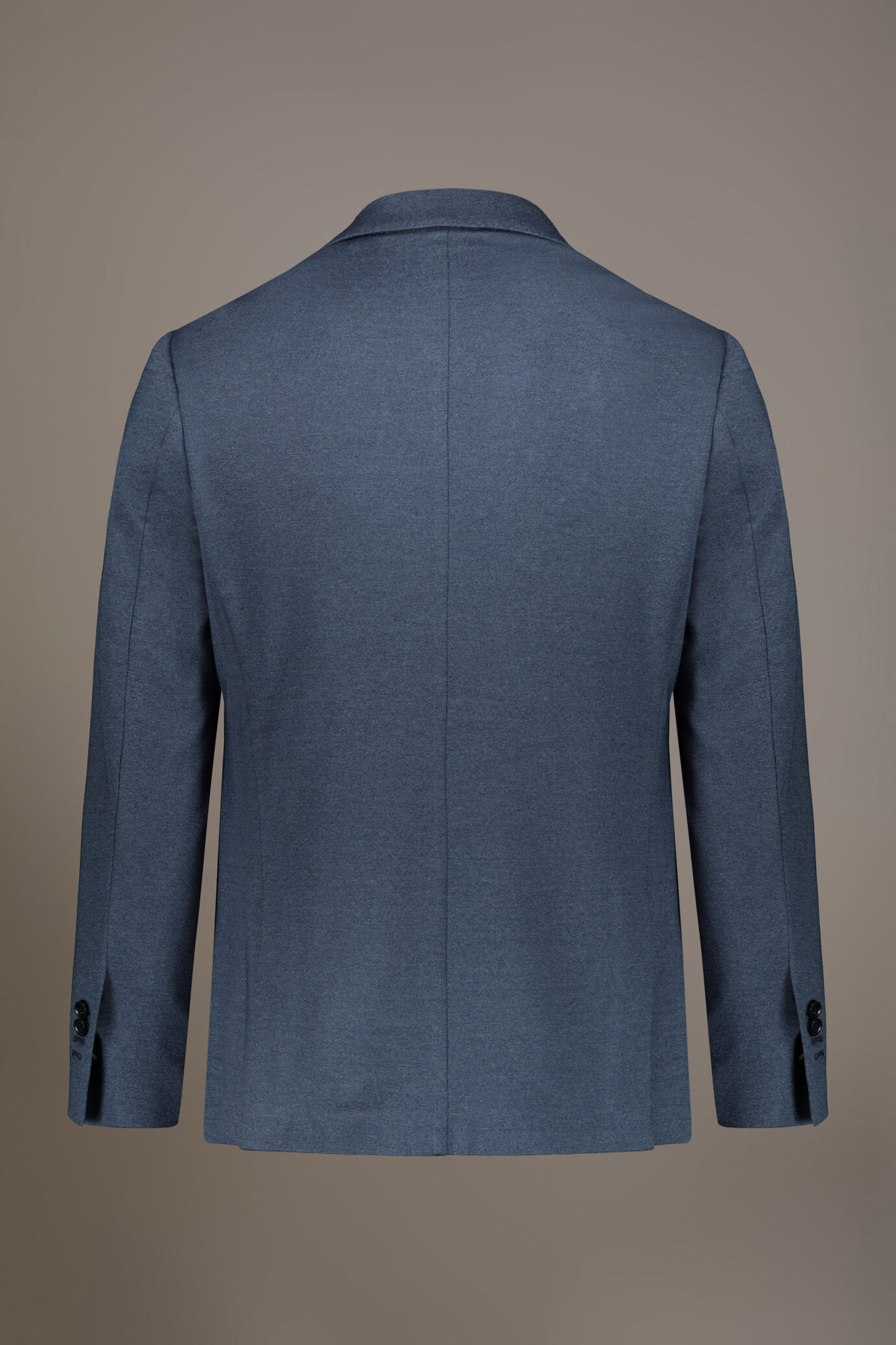 Regular fit single-breasted suit in solid colour jersey fabric image number 6