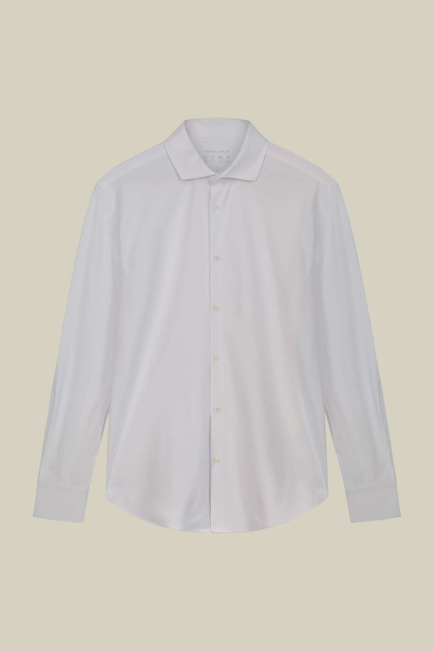 Camicia uomo stretch con collo classico in tessuto Oxford no-stiro image number 4