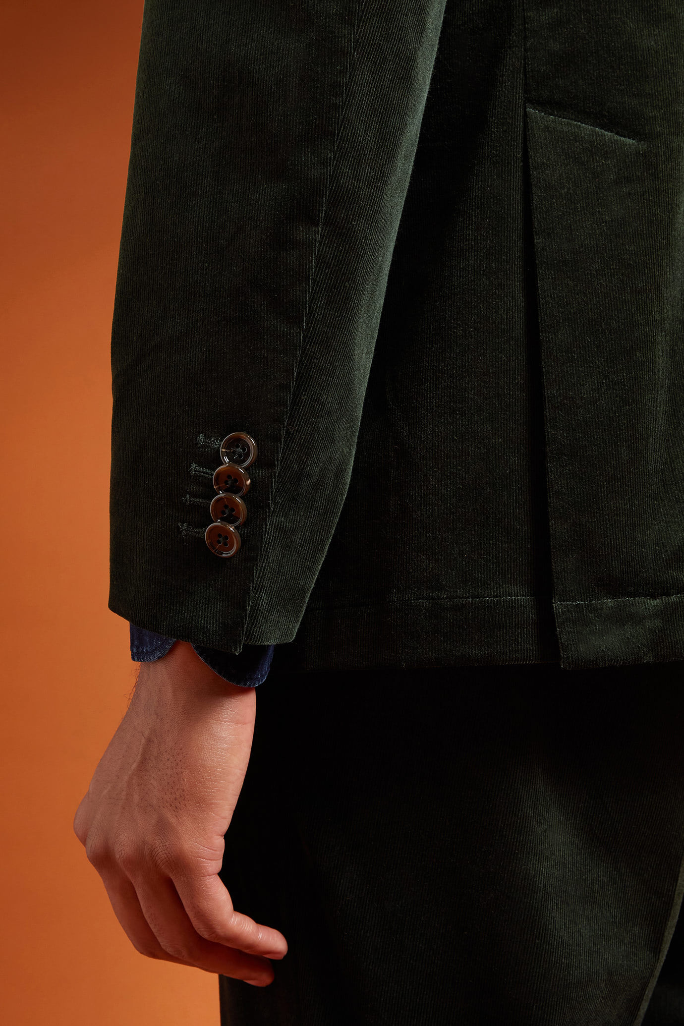 Men's single-breasted corduroy jacket in a regular fit image number 3
