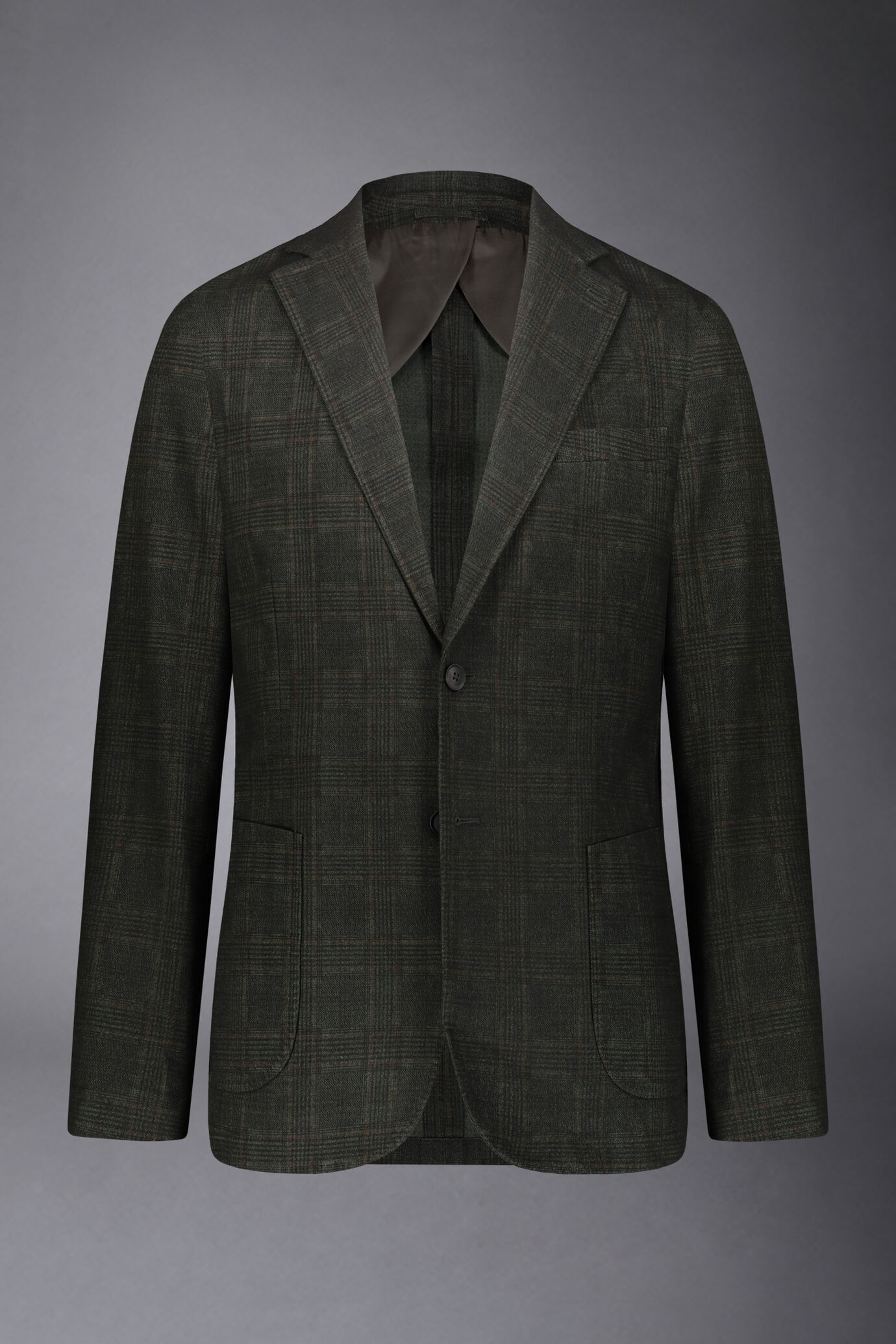 Regular fit genderless single-breasted jacket Prince of Wales fabric image number 4