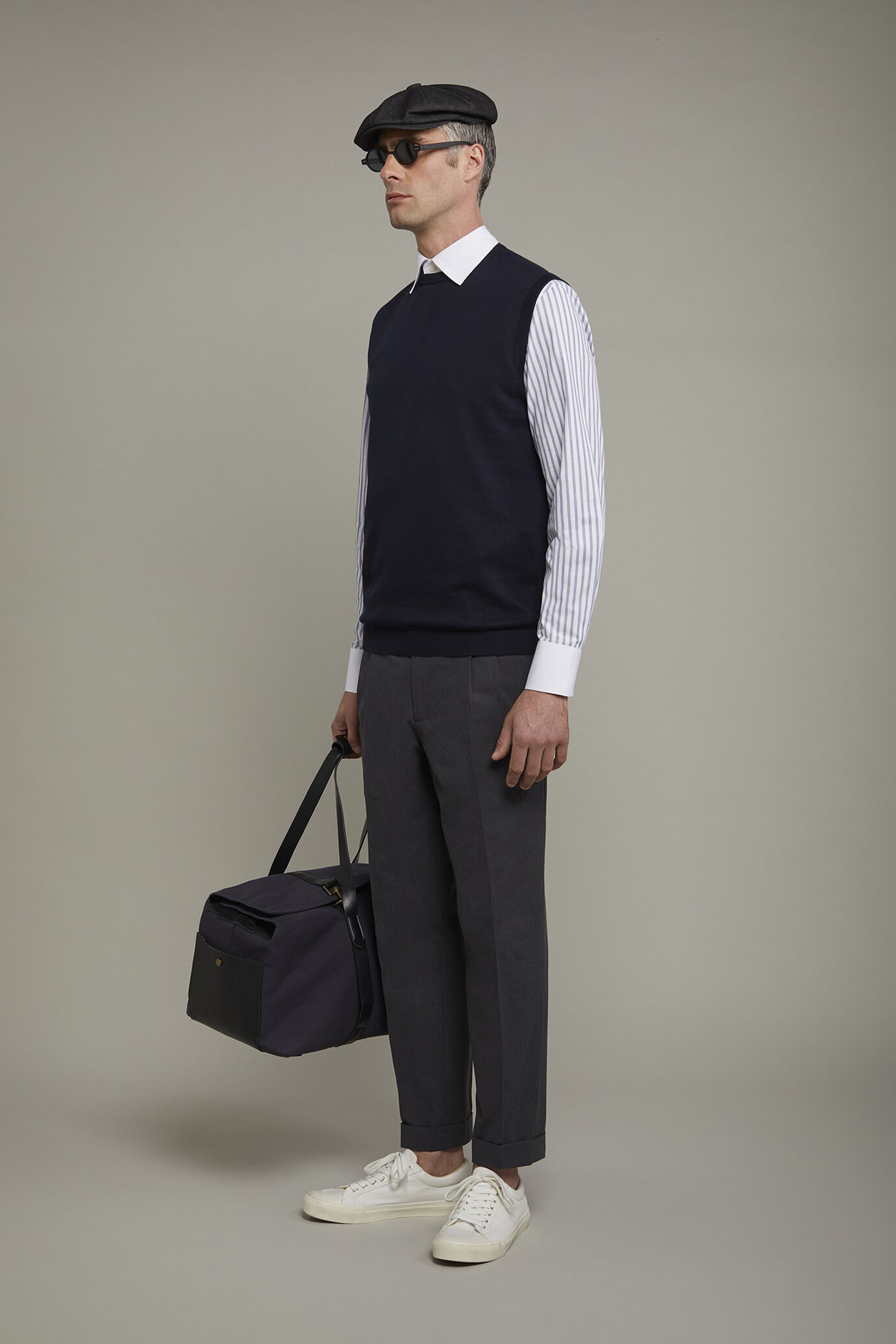 Gilet uomo girocollo 100% cotone regular fit image number 1