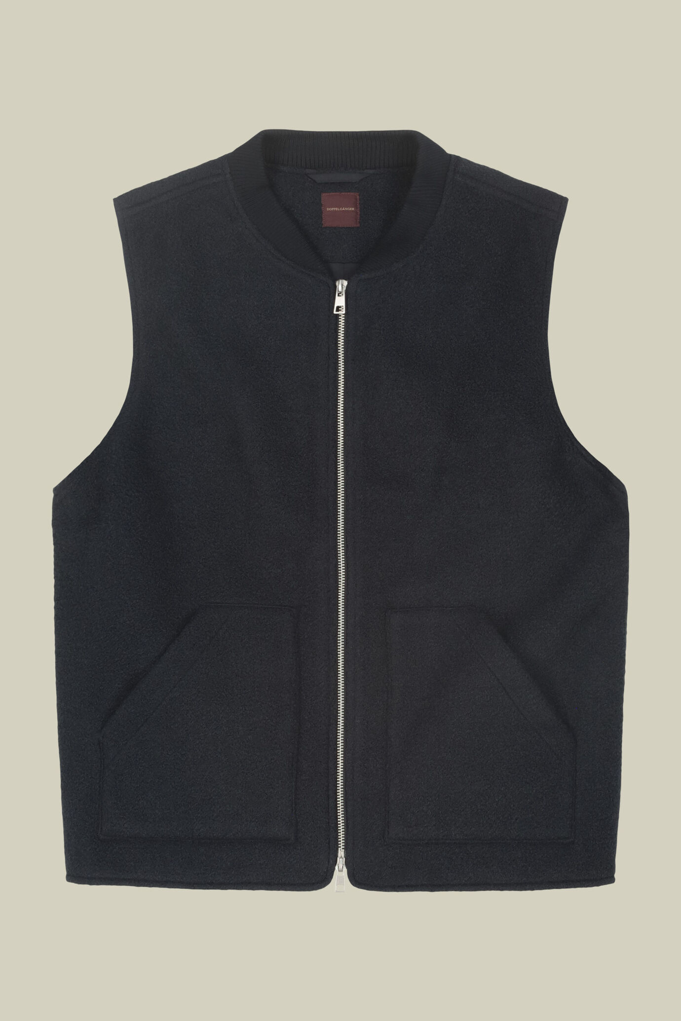 Ärmellose Weste für Herren leicht wattiert aus Stoff mit Wolloptik reguläre Passform image number 4