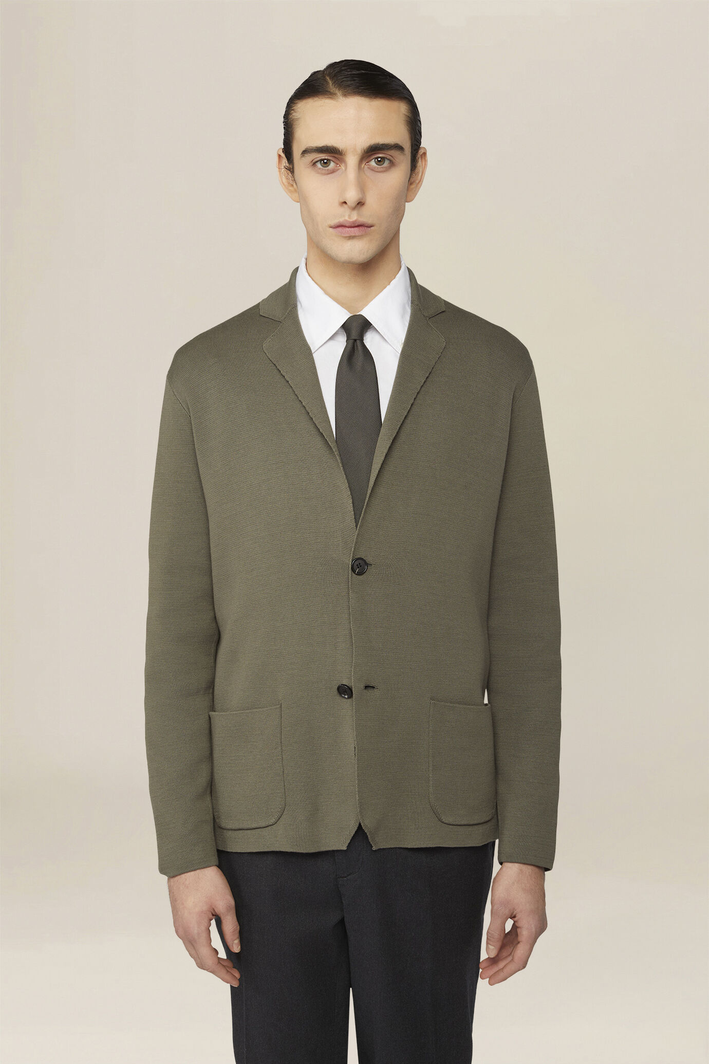 Herren-Strickjacke aus 100 % Baumwolle im Milano-Strick image number 0