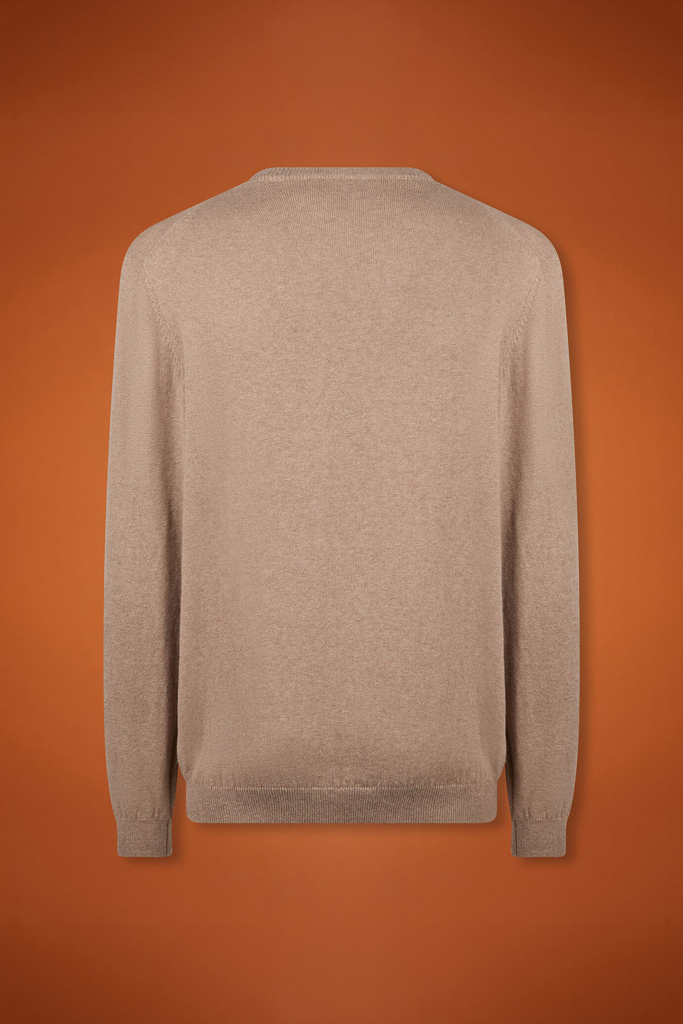 Pull homme, col en V, en laine et coton, coupe classique image number 5