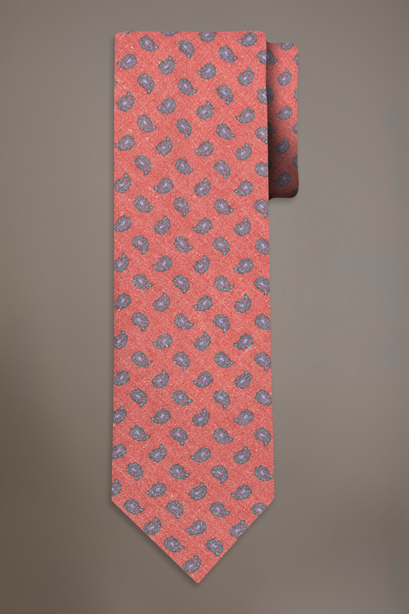 Linen blend tie fancy design image number 0