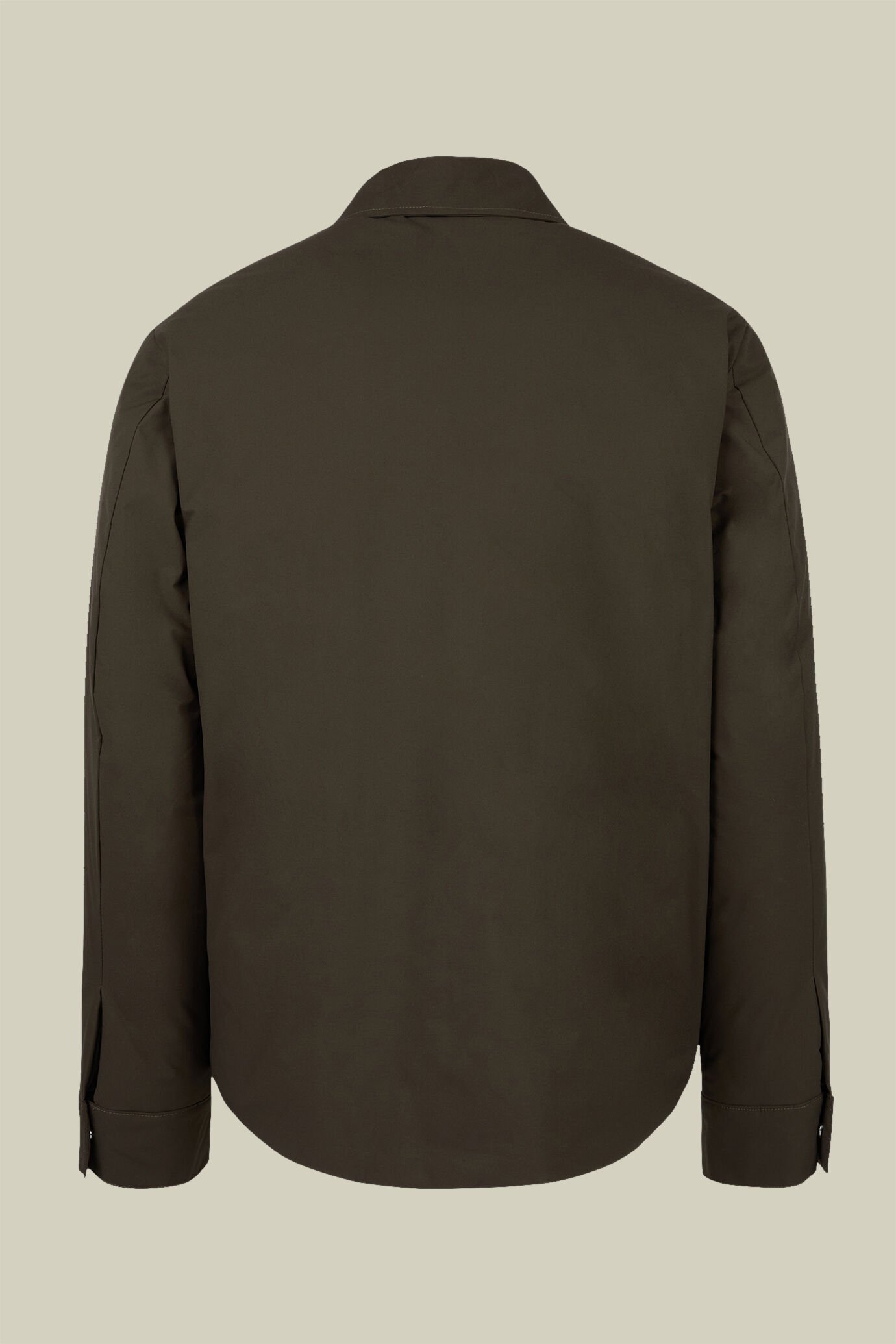 Giacca imbottita uomo in tessuto tecnico stretch con collo camicia regular fit image number 1