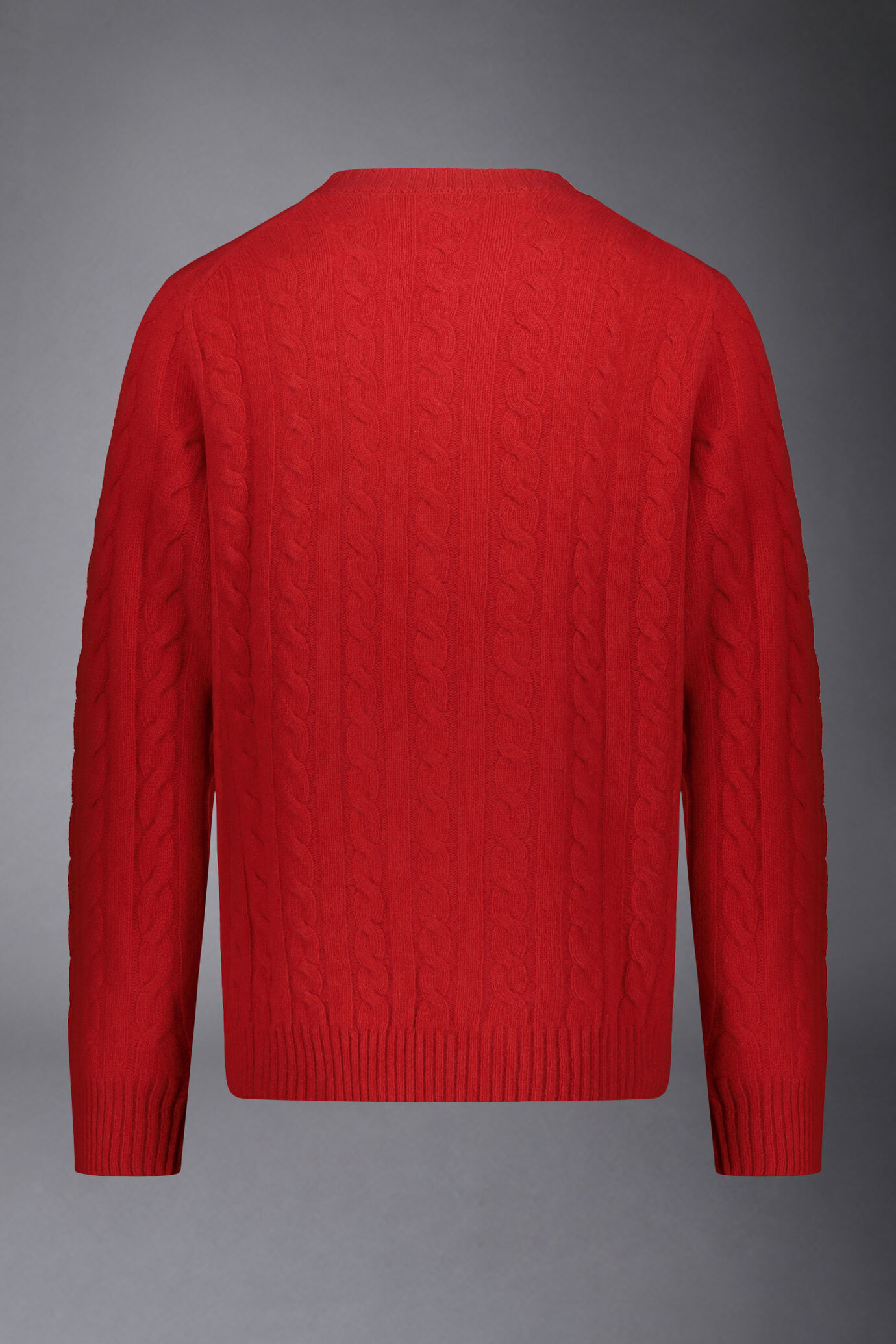 Pullover mit geflochtenem Rundhalsausschnitt aus Lammwollmischung regular fit image number 5