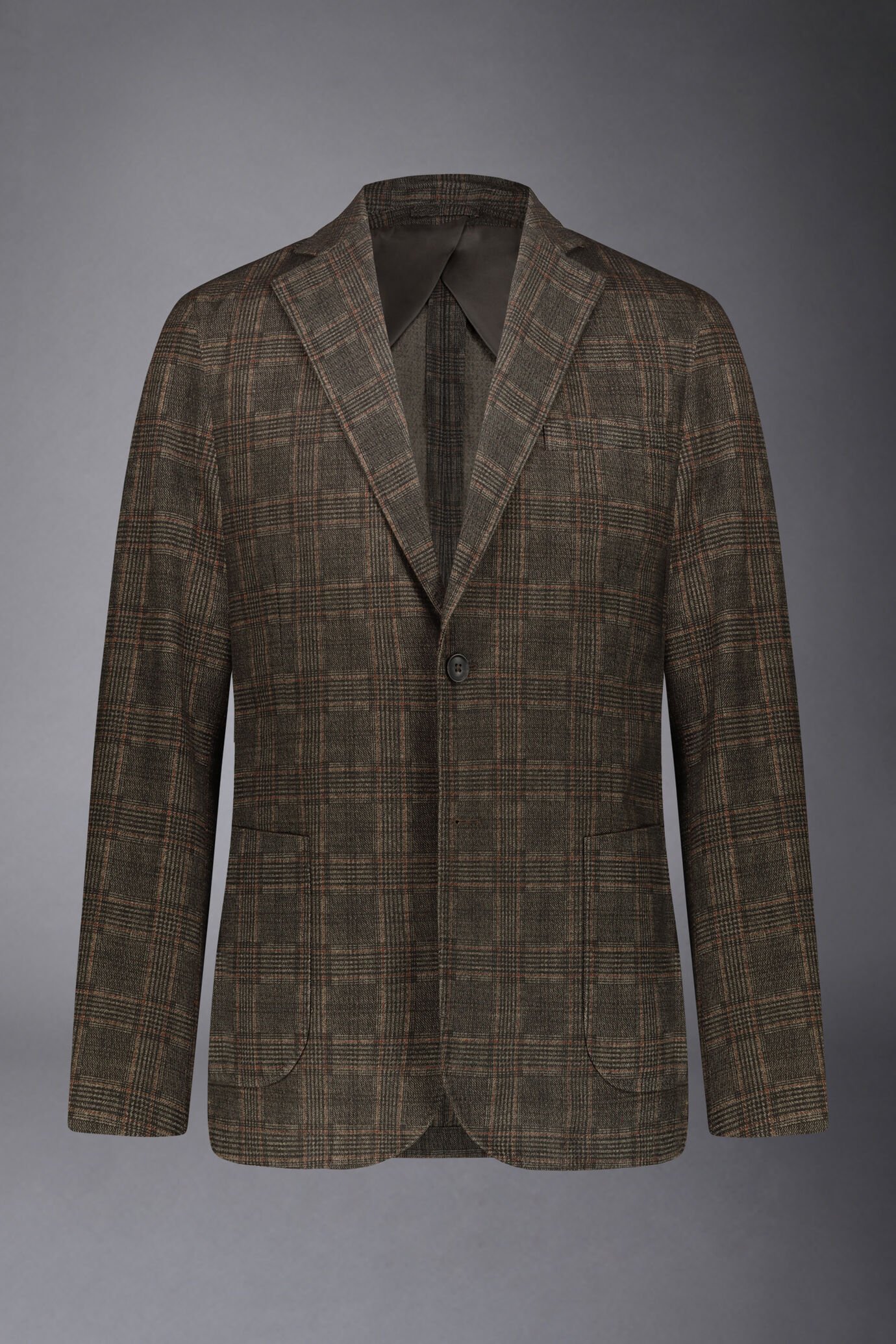 Veste unisexe à une rangée de boutons, coupe normale Tissu Prince de Galles image number 8