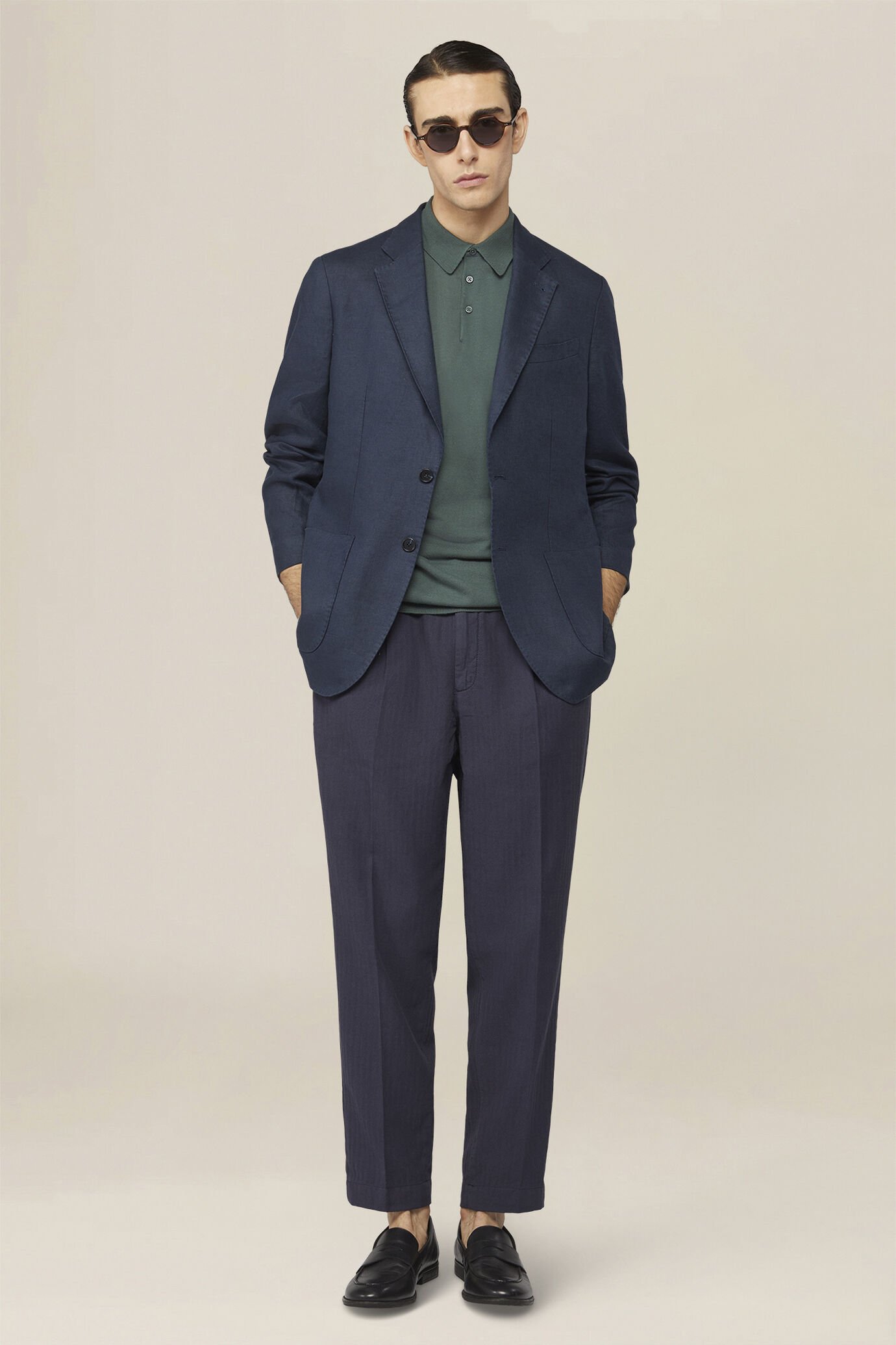 Giacca uomo sfoderata 100% lino regular fit