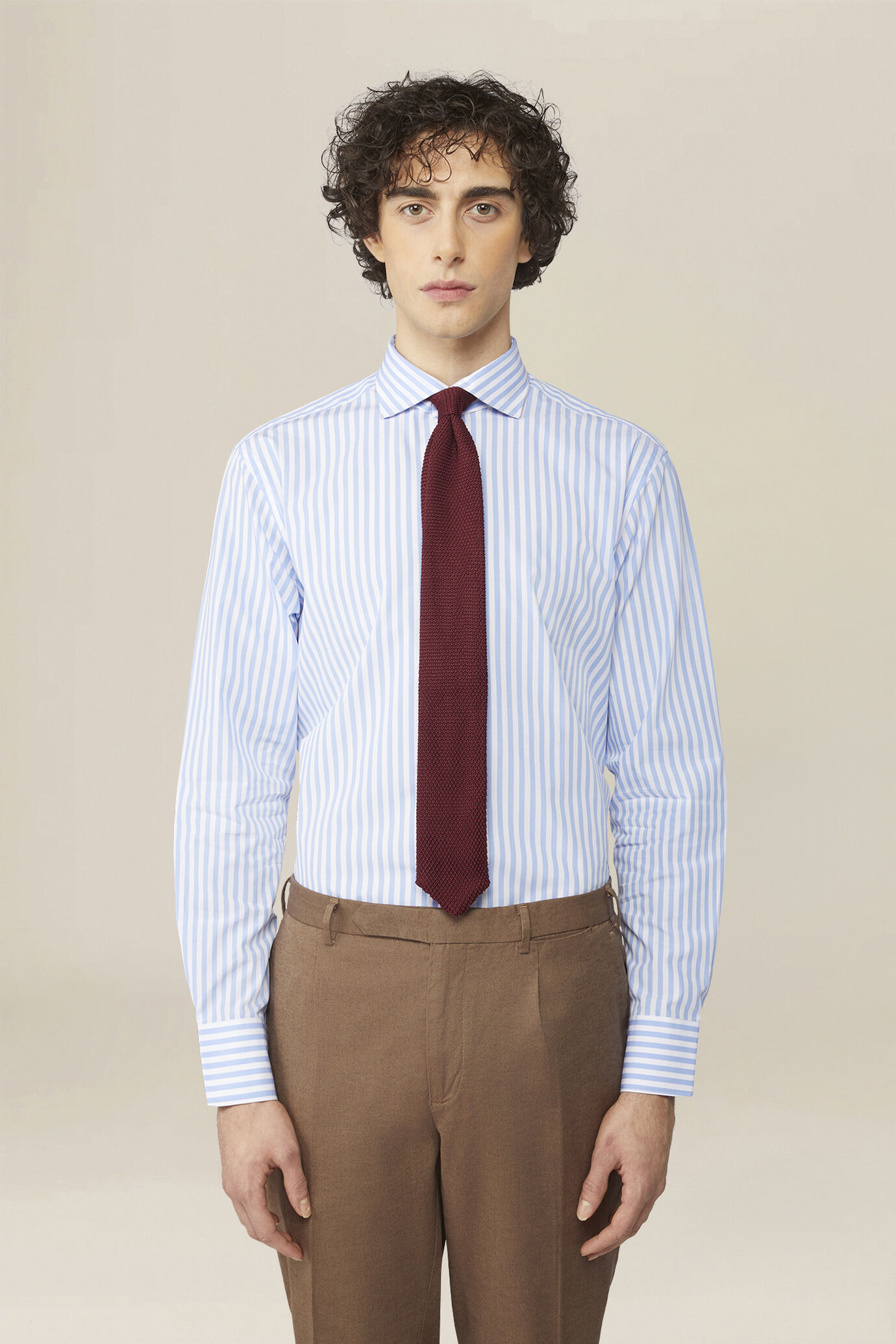 Chemise homme 100 % coton &agrave; larges rayures image number 0