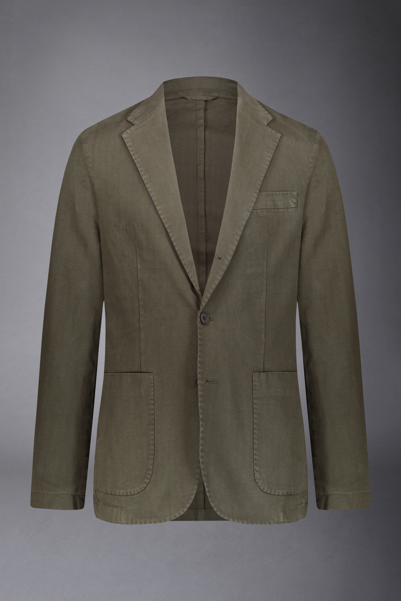 Veste à simple boutonnage avec poche plaquée design harringbone coupe régulière image number 4