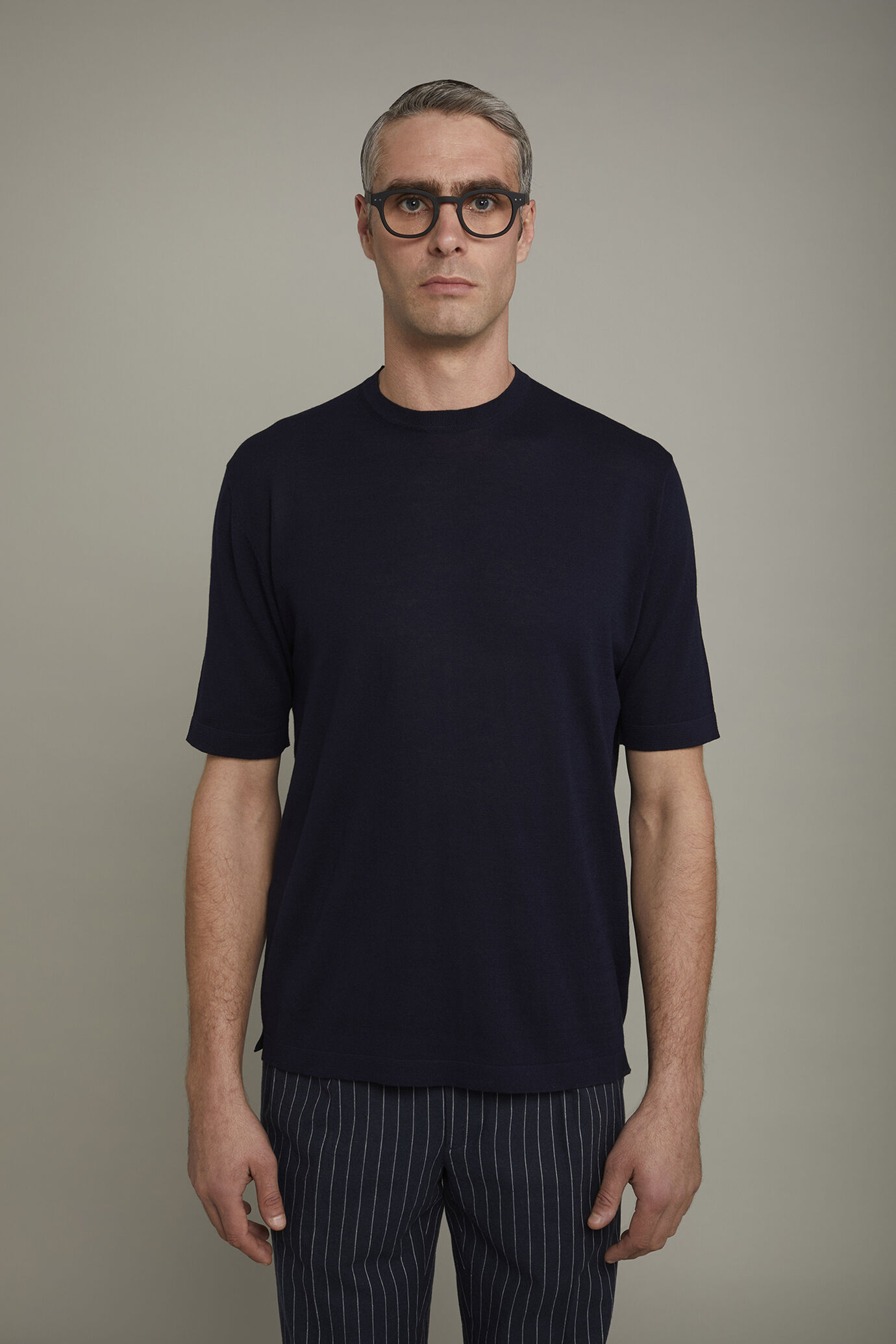 T-Shirt uomo in maglia 100% cotone con manica corta regular fit image number 2