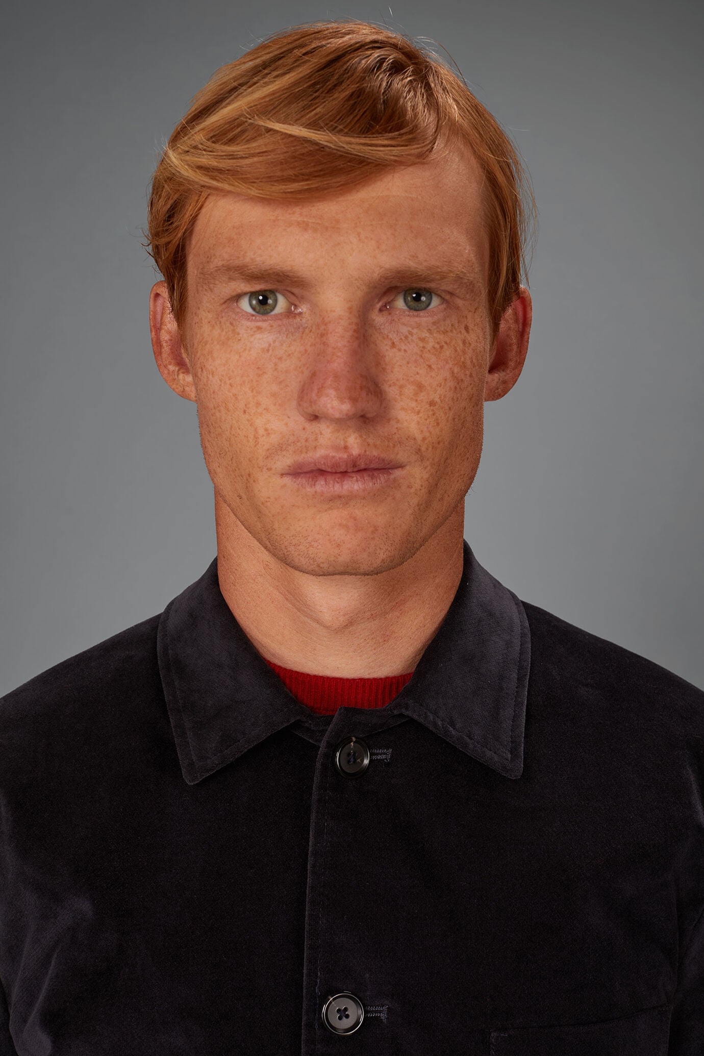 Shacket uomo sfoderata in velluto regular fit image number 2