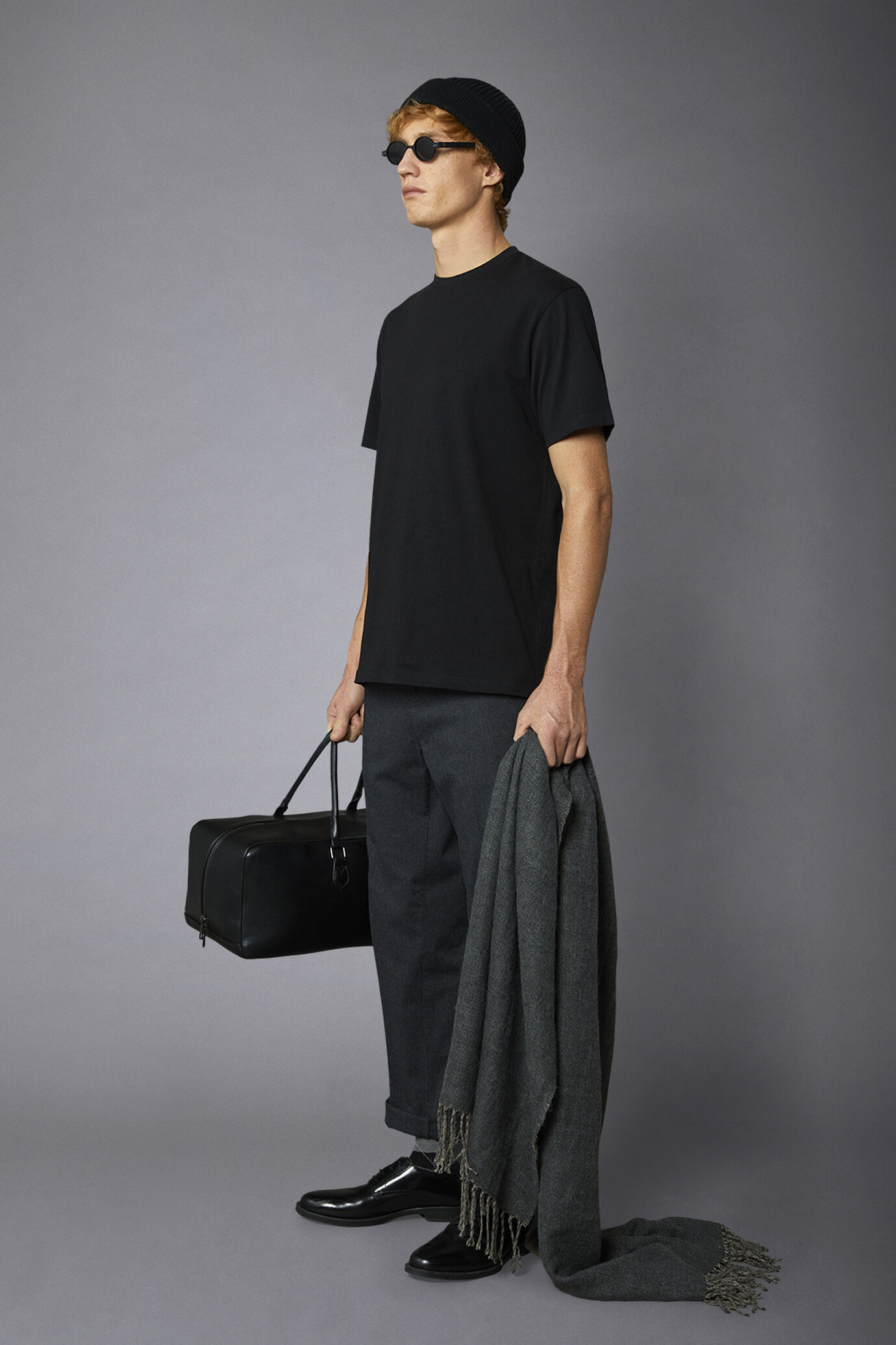 Men's round neck pure cotton short sleeve T-shirt image number 1