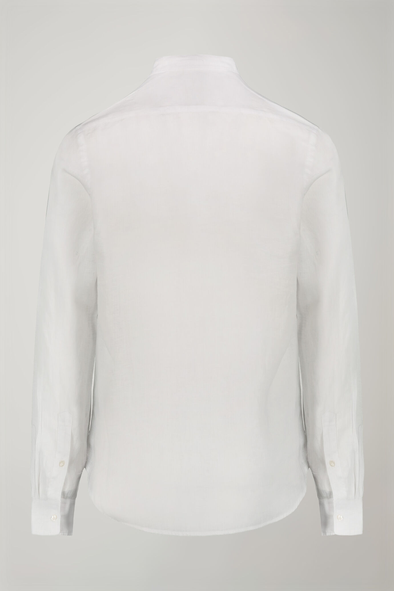 Camicia casual uomo collo coreano 100% lino comfort fit image number 5