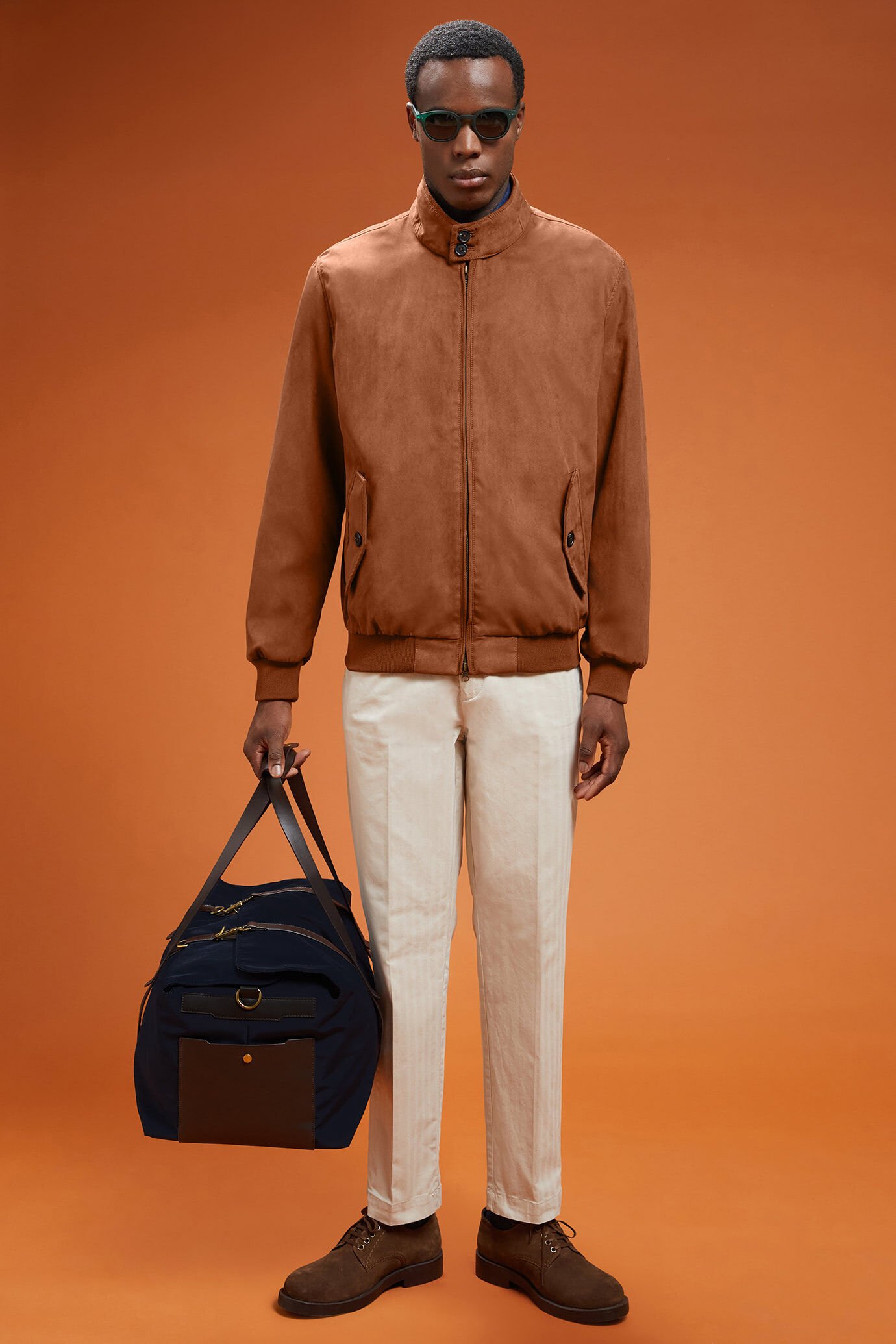 Men's unlined jacket with eco-suede fabric image number 1