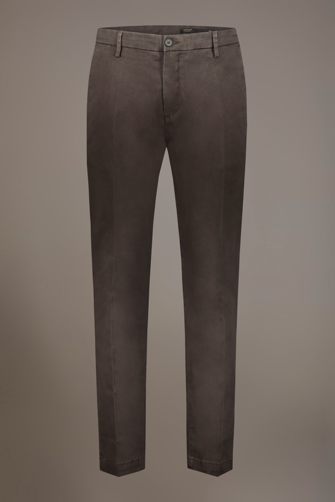 Men's classic regular fit chino pants stretch twill fabric image number 5