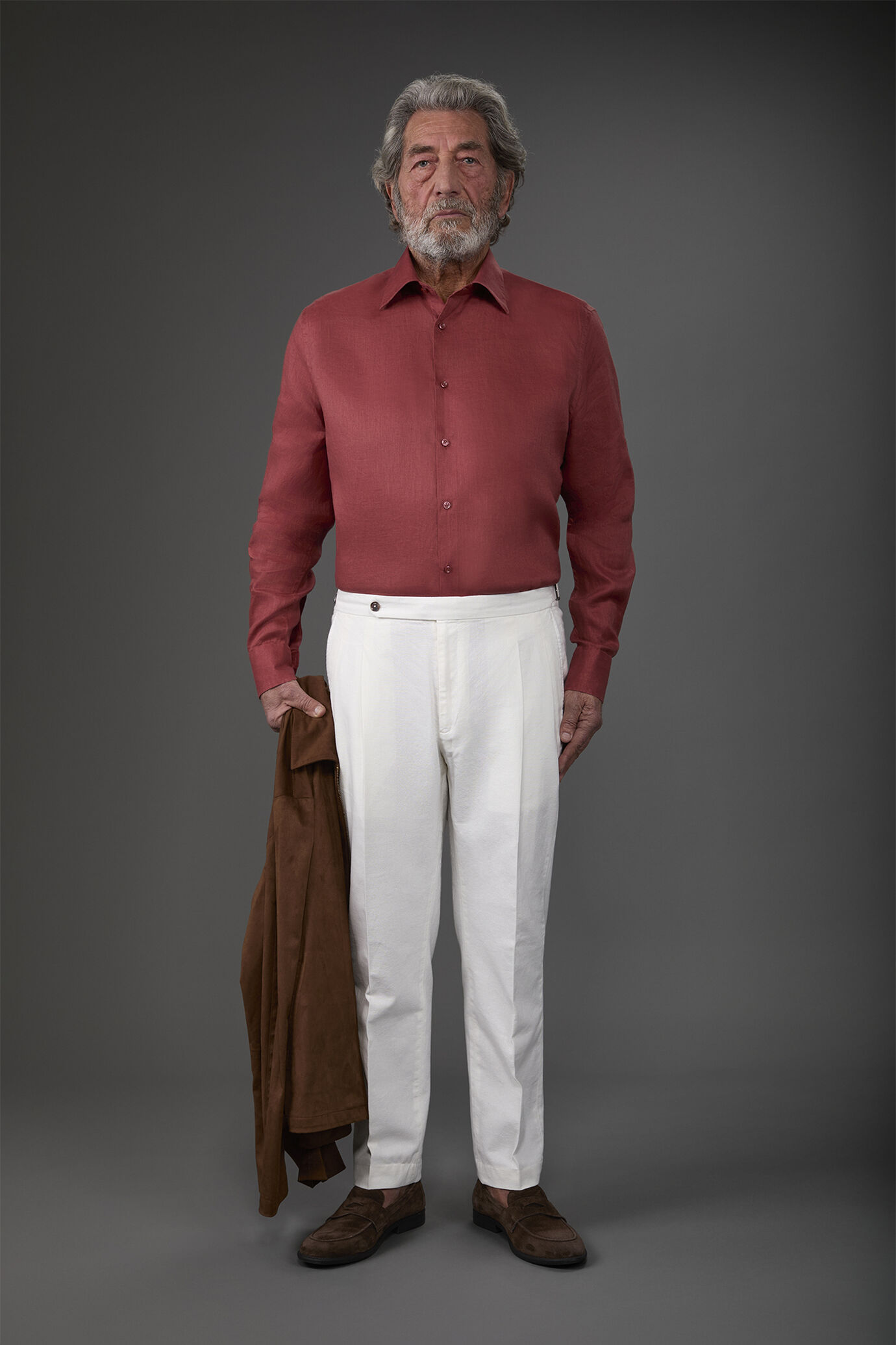 Camicia uomo casual collo classico 100% lino image number 2