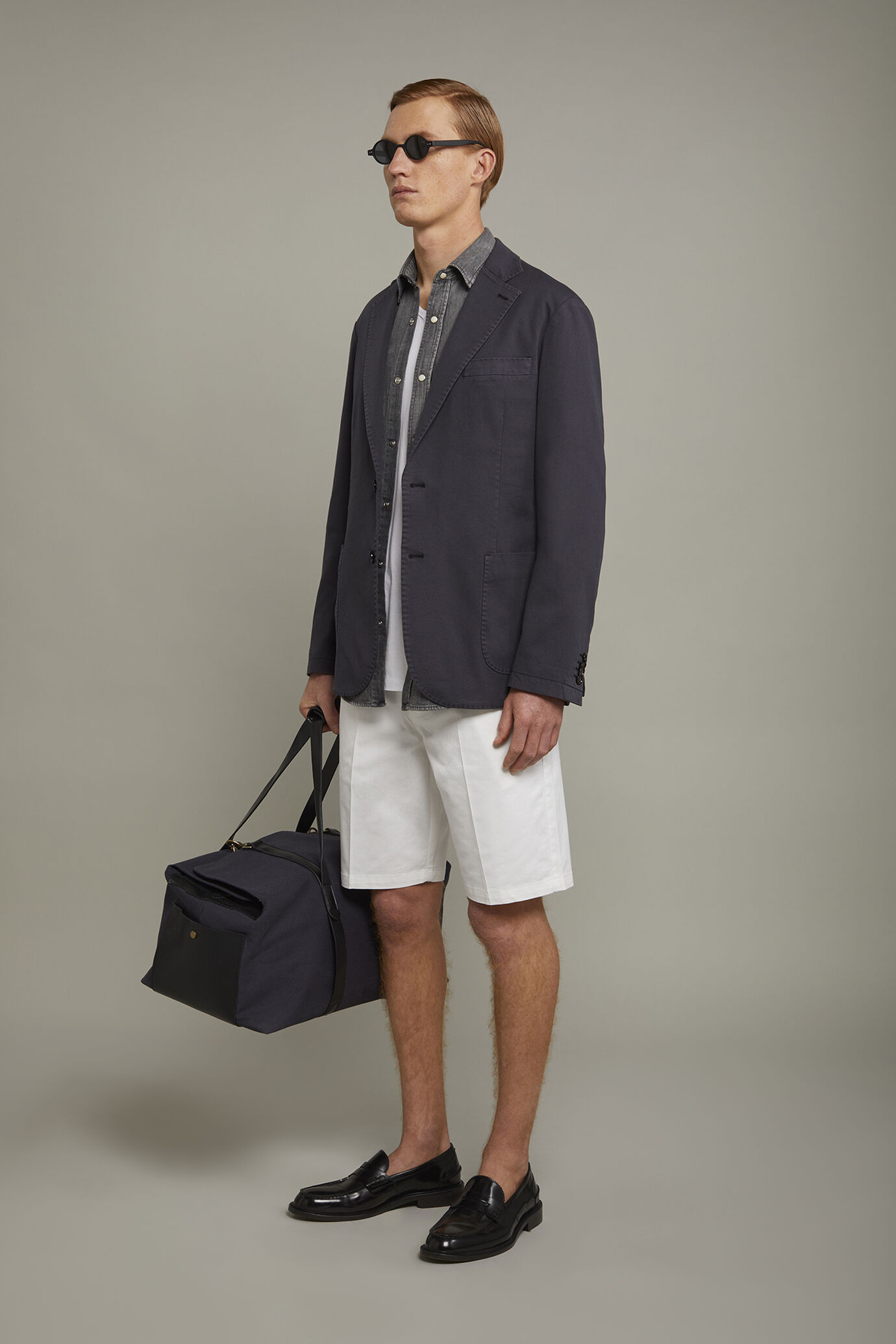 Men's Bermuda shorts classic twill construction regular fit image number 1