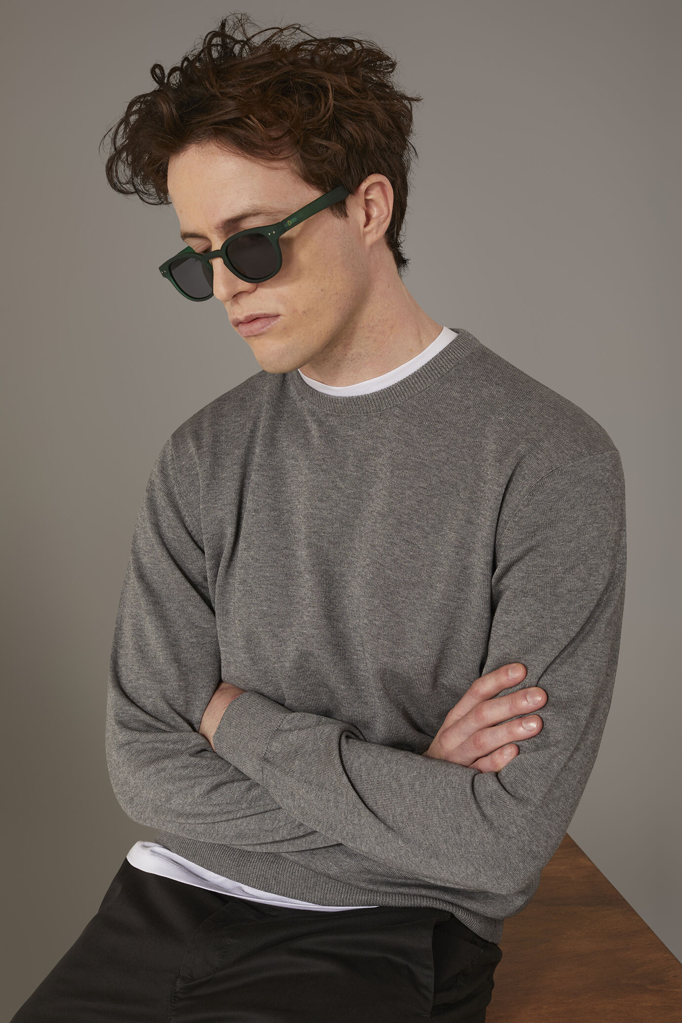 Maglia girocollo 100% cotone image number 0