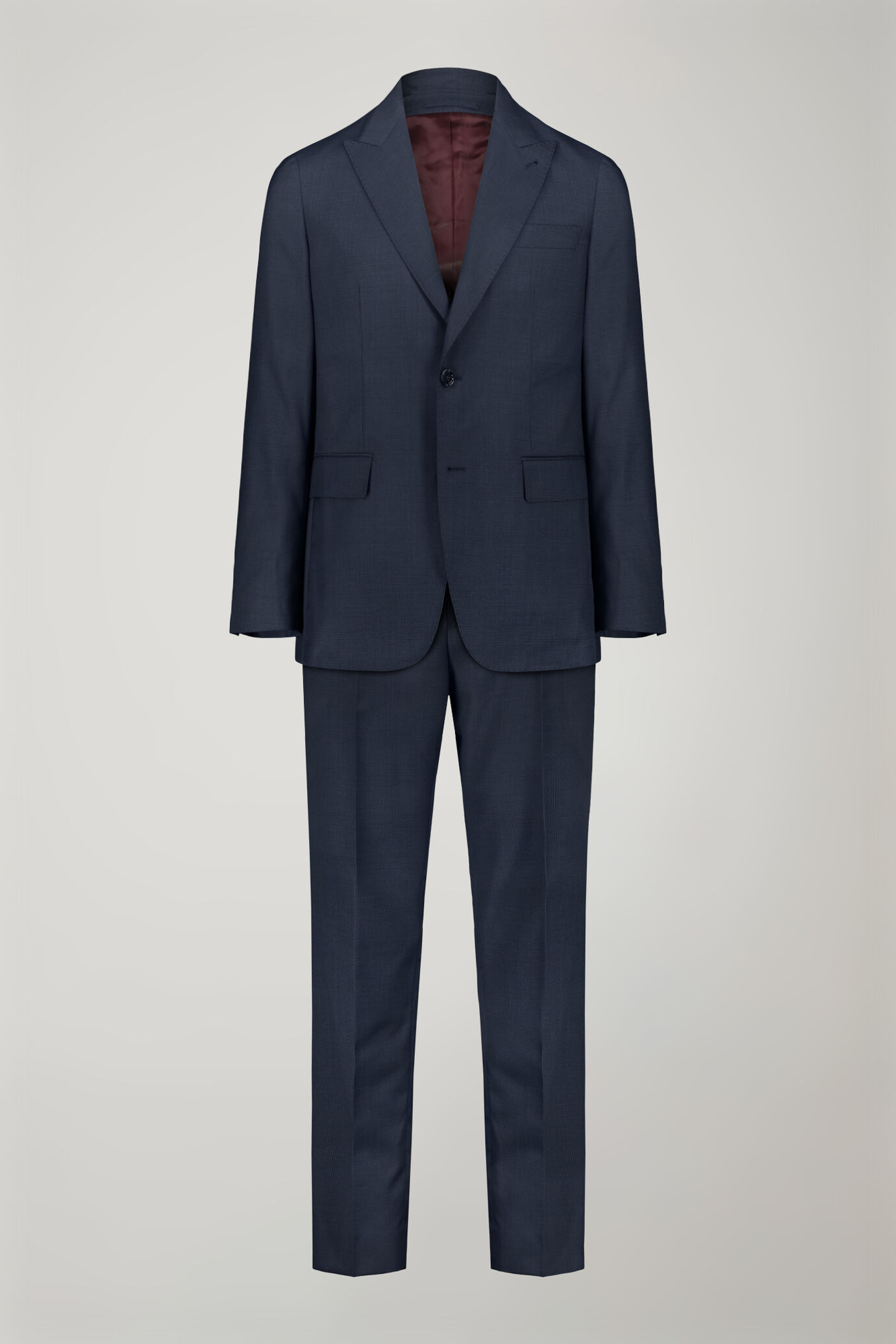 Men's single-breasted Wool Blend suit glen plaid  pattern regular fit image number 8