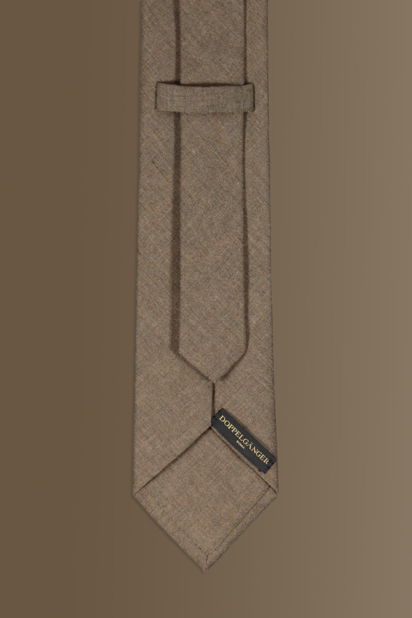Cravatta uomo con tessuto effetto lana tinta unita image number 1