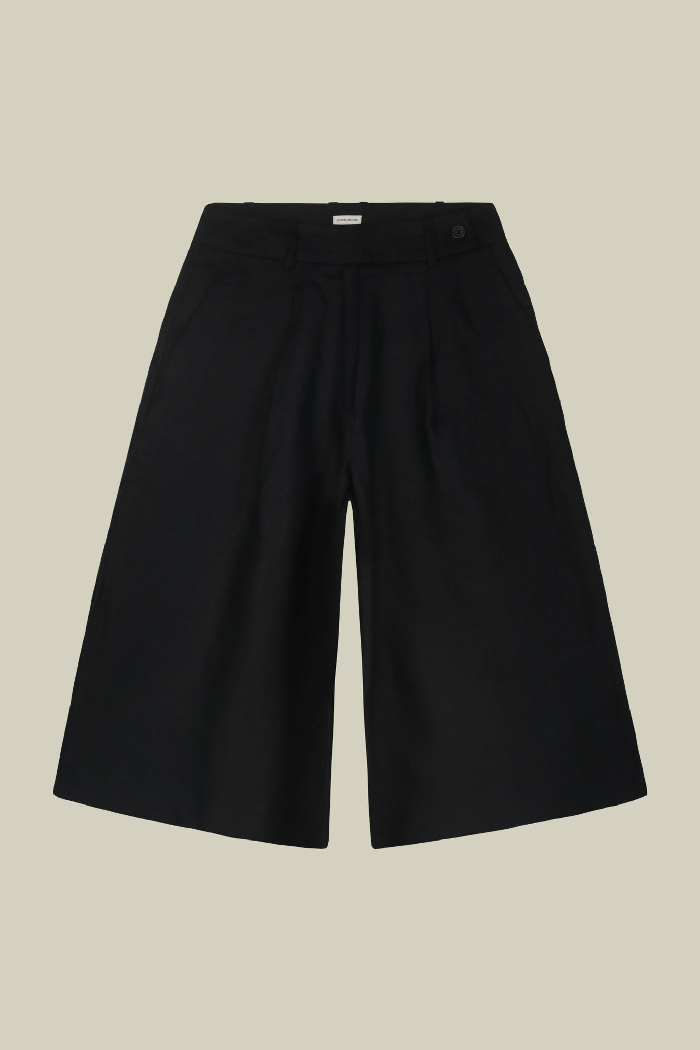 Bermuda skirt with a wide cut 100% linen image number 4