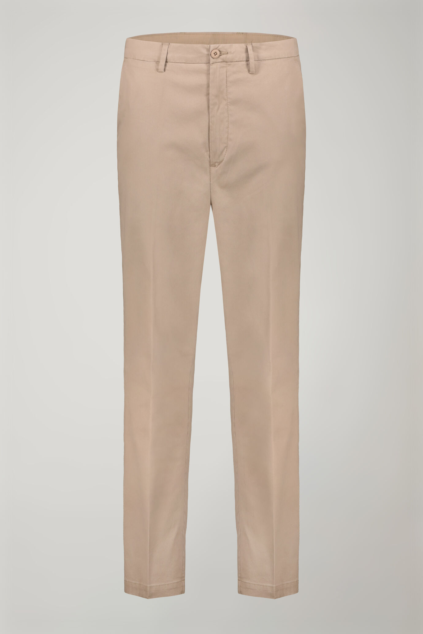 Klassische Herrenhose aus durchgefärbtem Baumwollstoff in normaler Passform image number 4