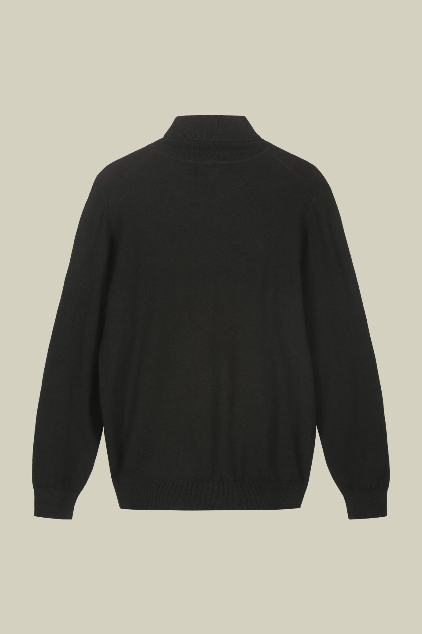 Herren-Pullover mit hohem Ausschnitt aus Baumwolle in normaler Passform image number 5