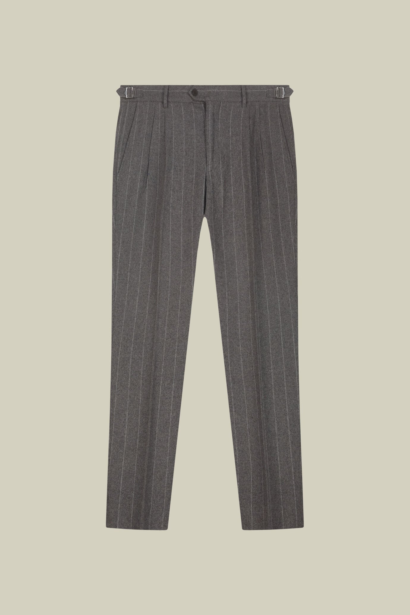 Klassische Nadelstreifenhose aus Wollmischung in Regular-Fit