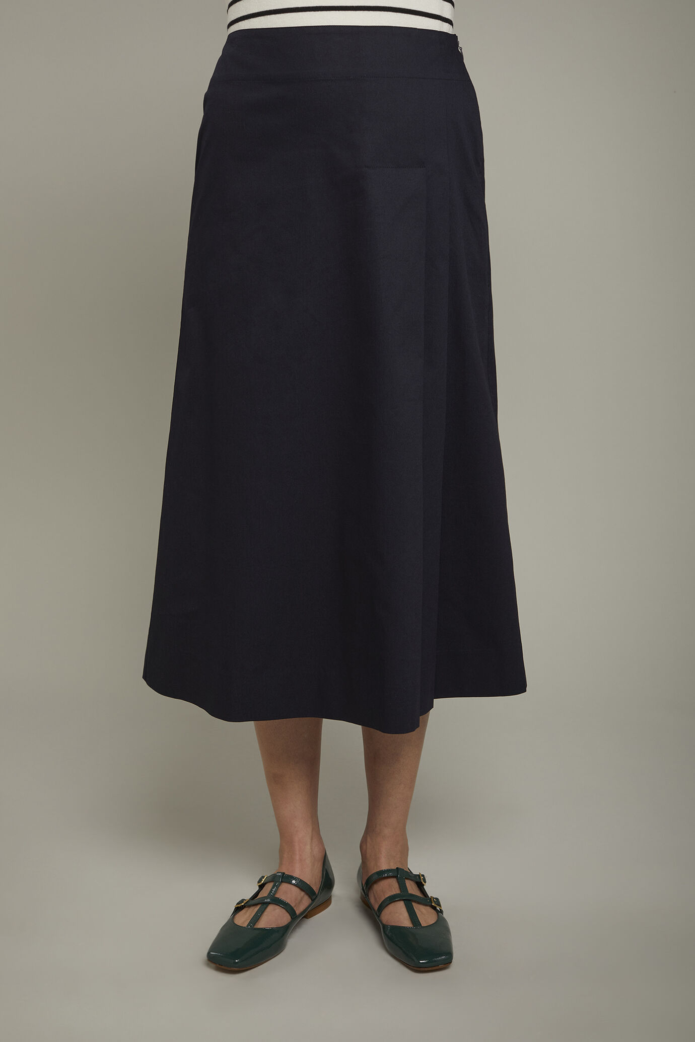 Women’s midi skirt 100% cotton regular fit image number 3
