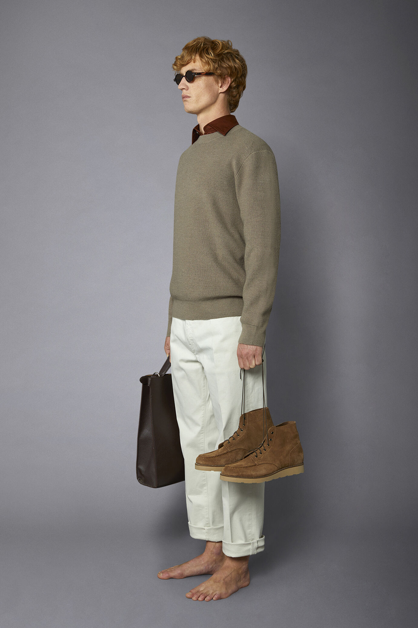 Pullover mit Rundhalsausschnitt und englischem Rippenstrick Regular Fit image number 1
