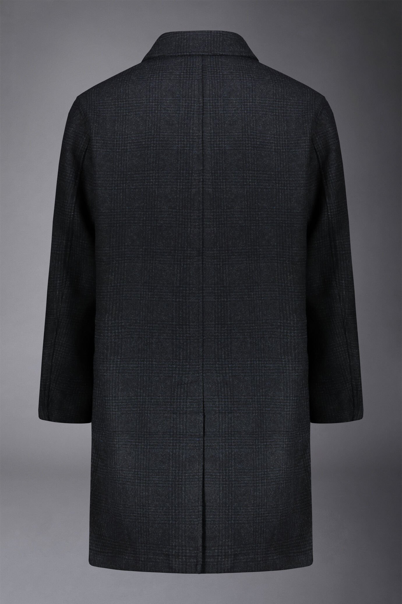 Men's wool-blend single-breasted checked loden coat image number 5