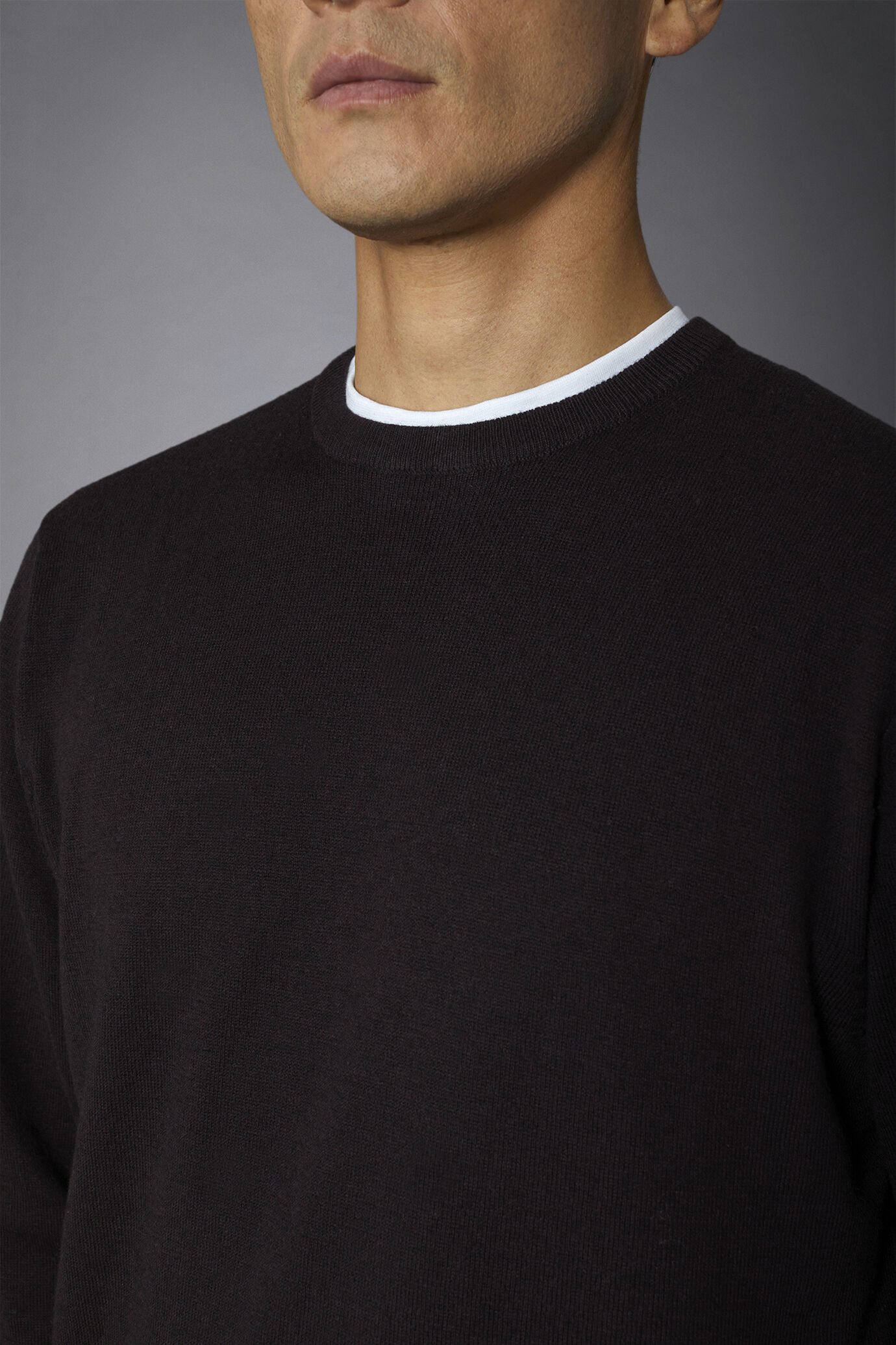 Maglia uomo girocollo lana e cotone image number 2