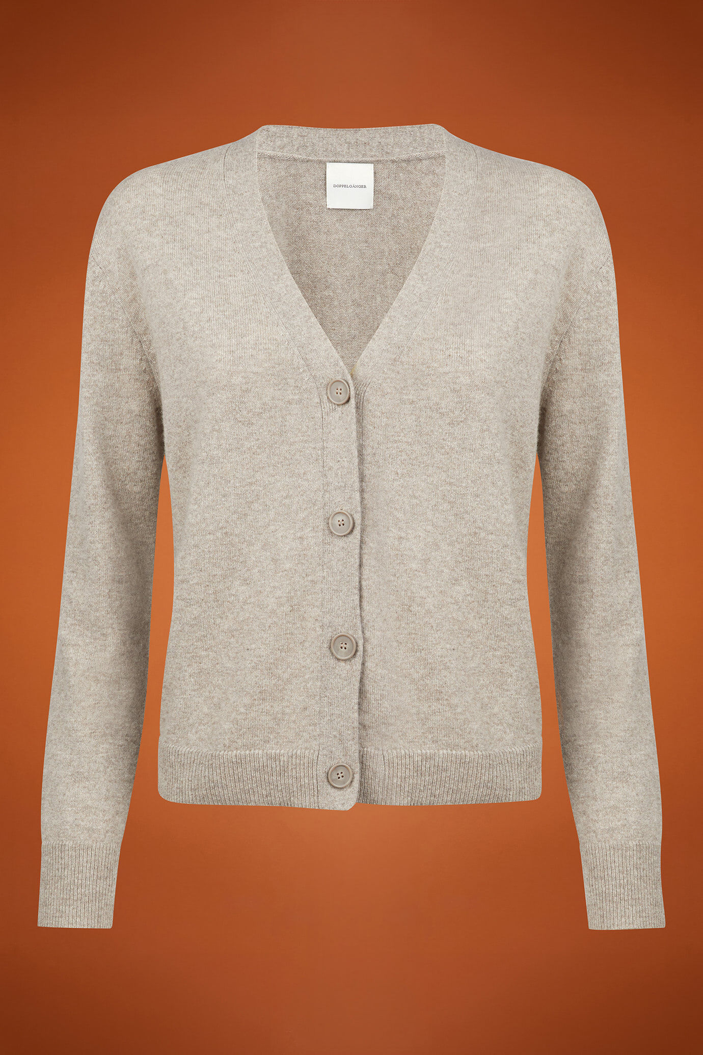 Women's regular fit crew neck cardigan in 100% cashmere image number 4