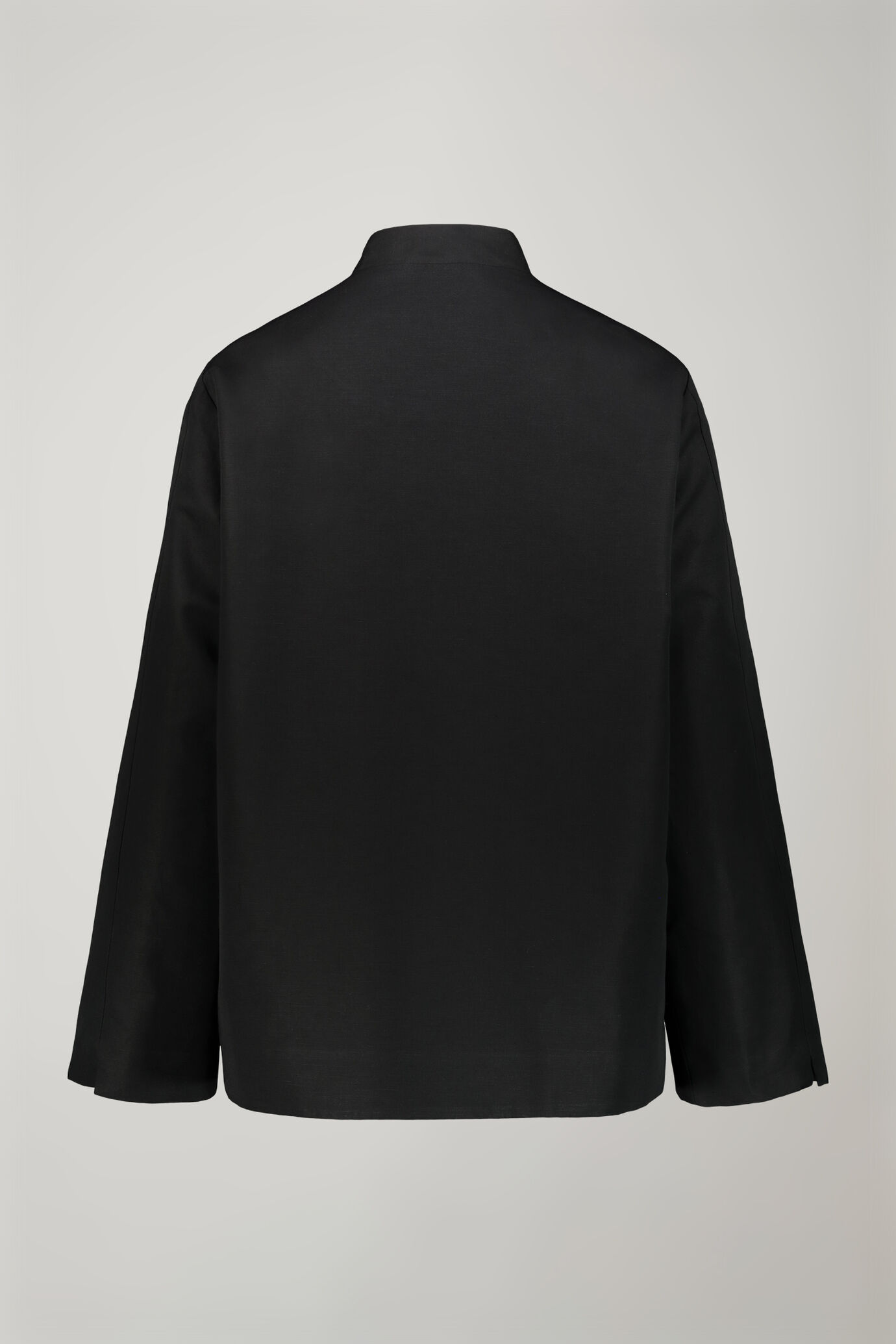 Veste femme à col mao en mélange de lin et coton coupe régulière image number 5