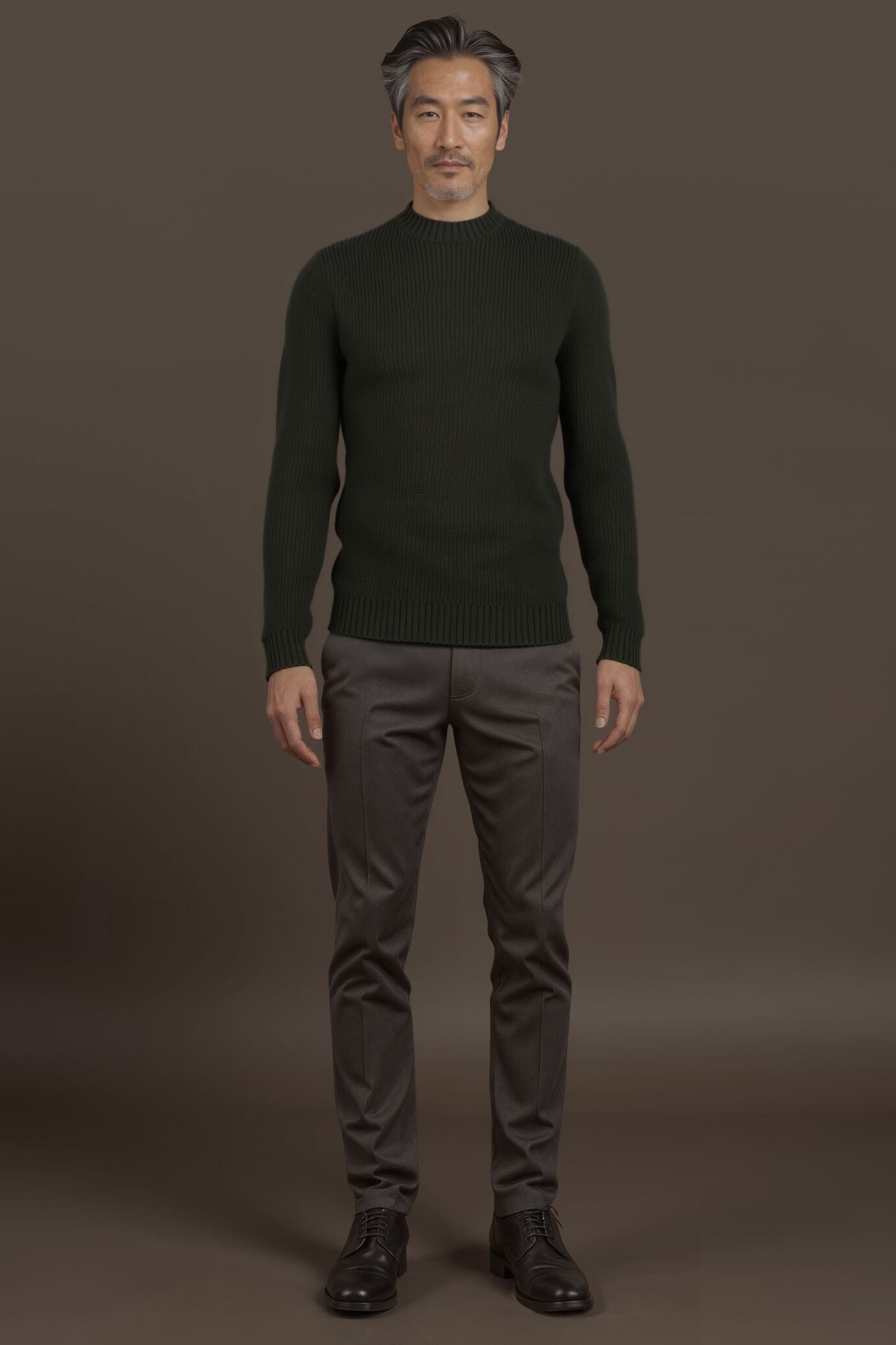 Maglia uomo girocollo in costa inglese regular fit