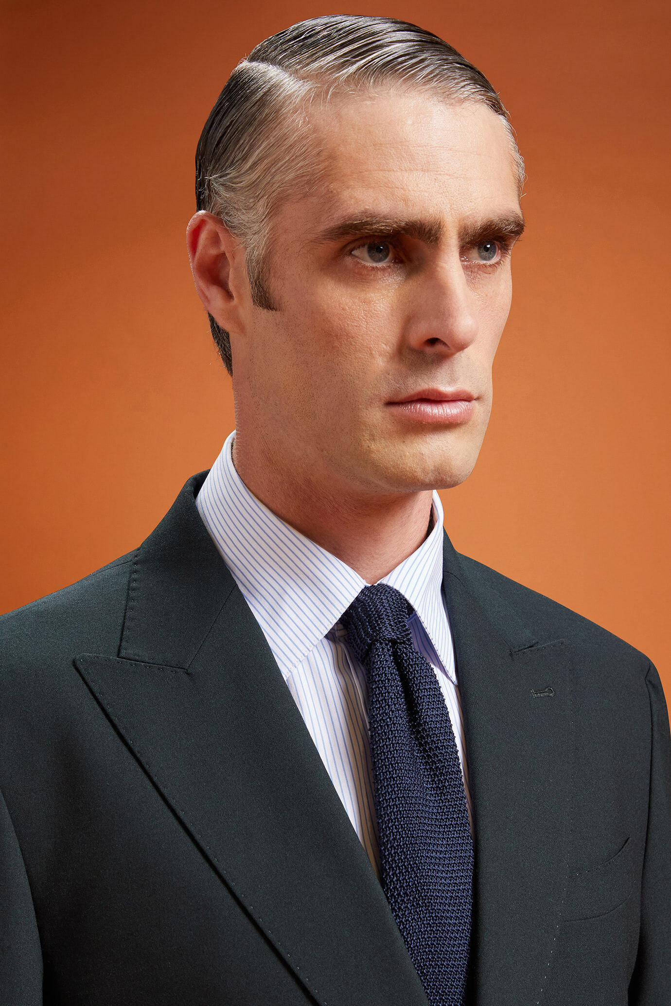 Cravatta uomo in maglia tinta unita image number 1