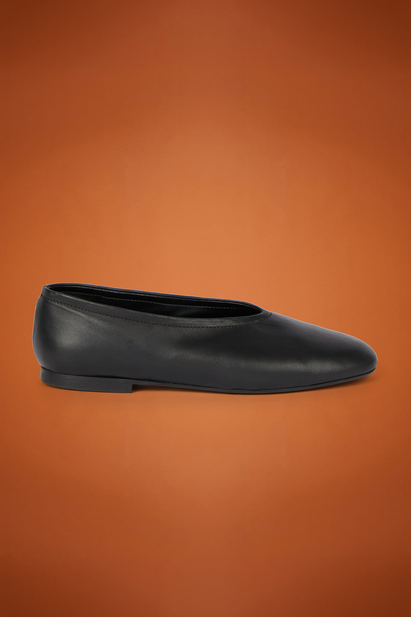 Ballerina für Damen aus 100 % Echtleder mit Gummisohle