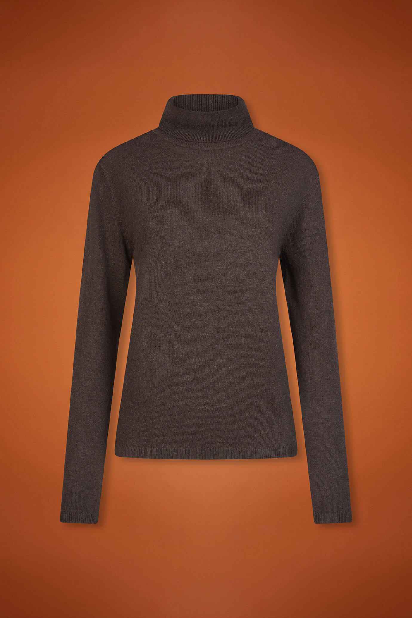 Pull col montant pour femme, coupe classique, en laine et cachemire image number 5