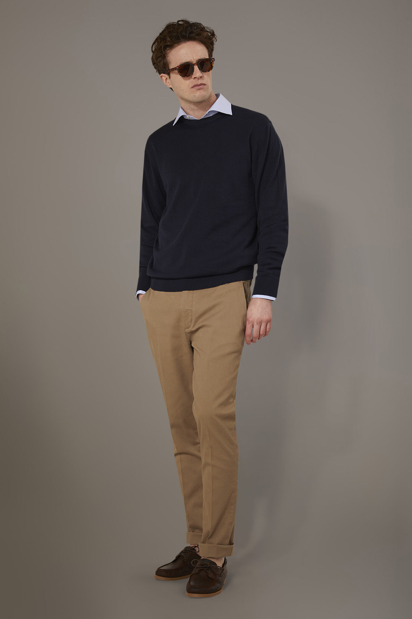 Chino-Hose in normaler Passform aus robustem Stoff image number 0