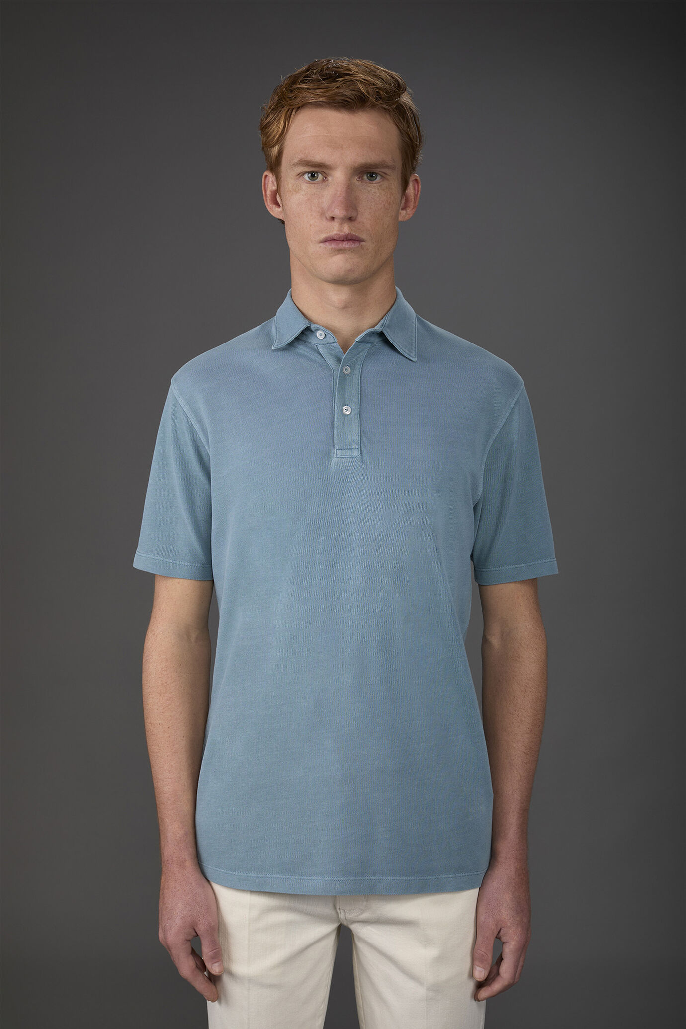 Polo homme, manches courtes, en 100% coton piqué image number 0