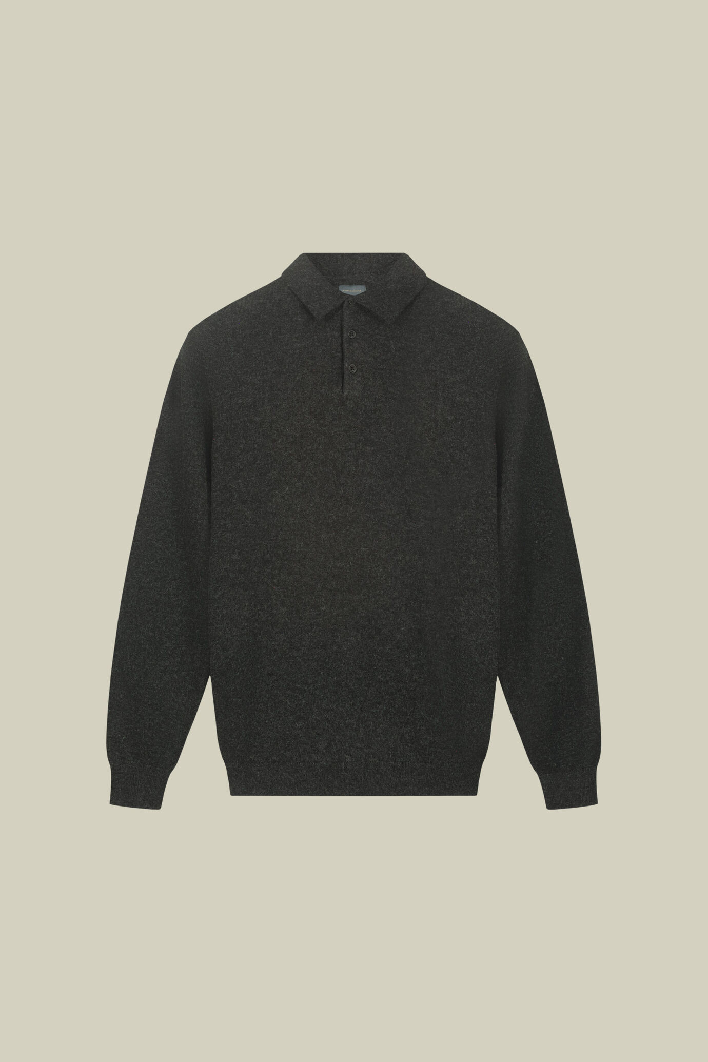 Polo uomo in maglia misto lana e cotone regular fit image number 4