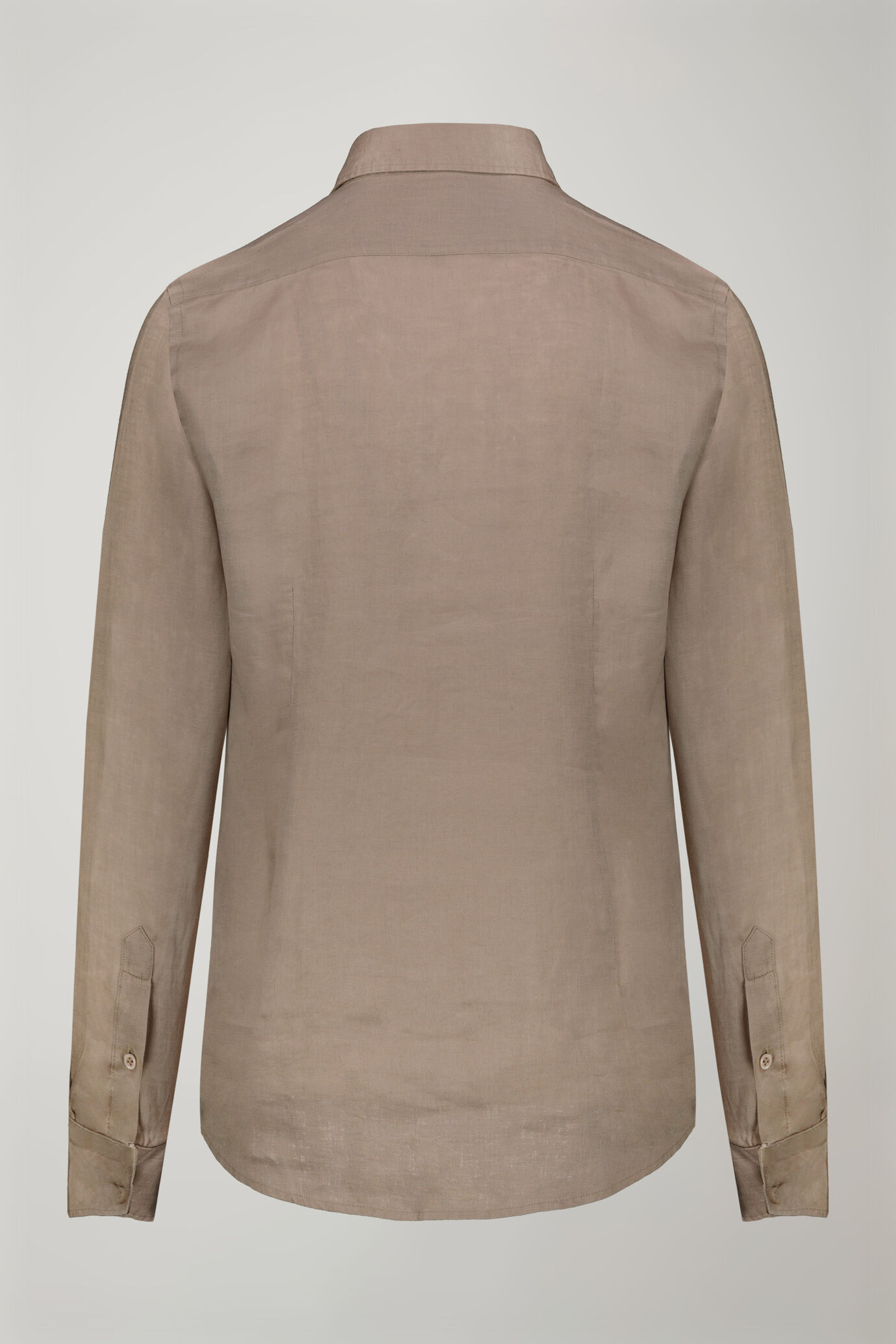 Camicia casual uomo collo classico 100% lino comfort fit image number 6