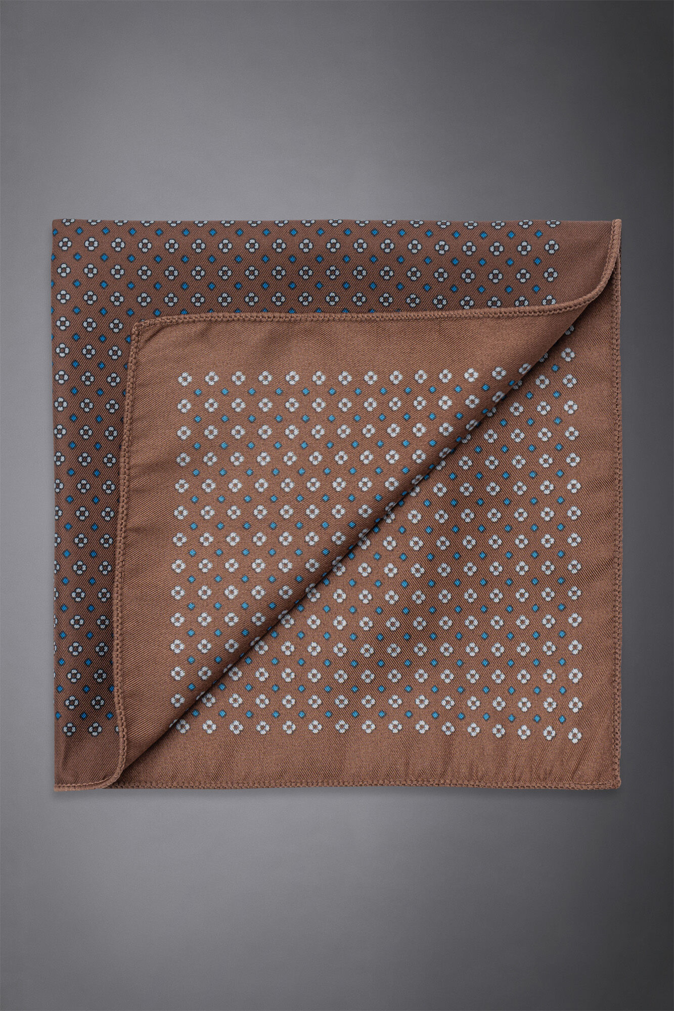 Pochette uomo in twill fantasia stampata