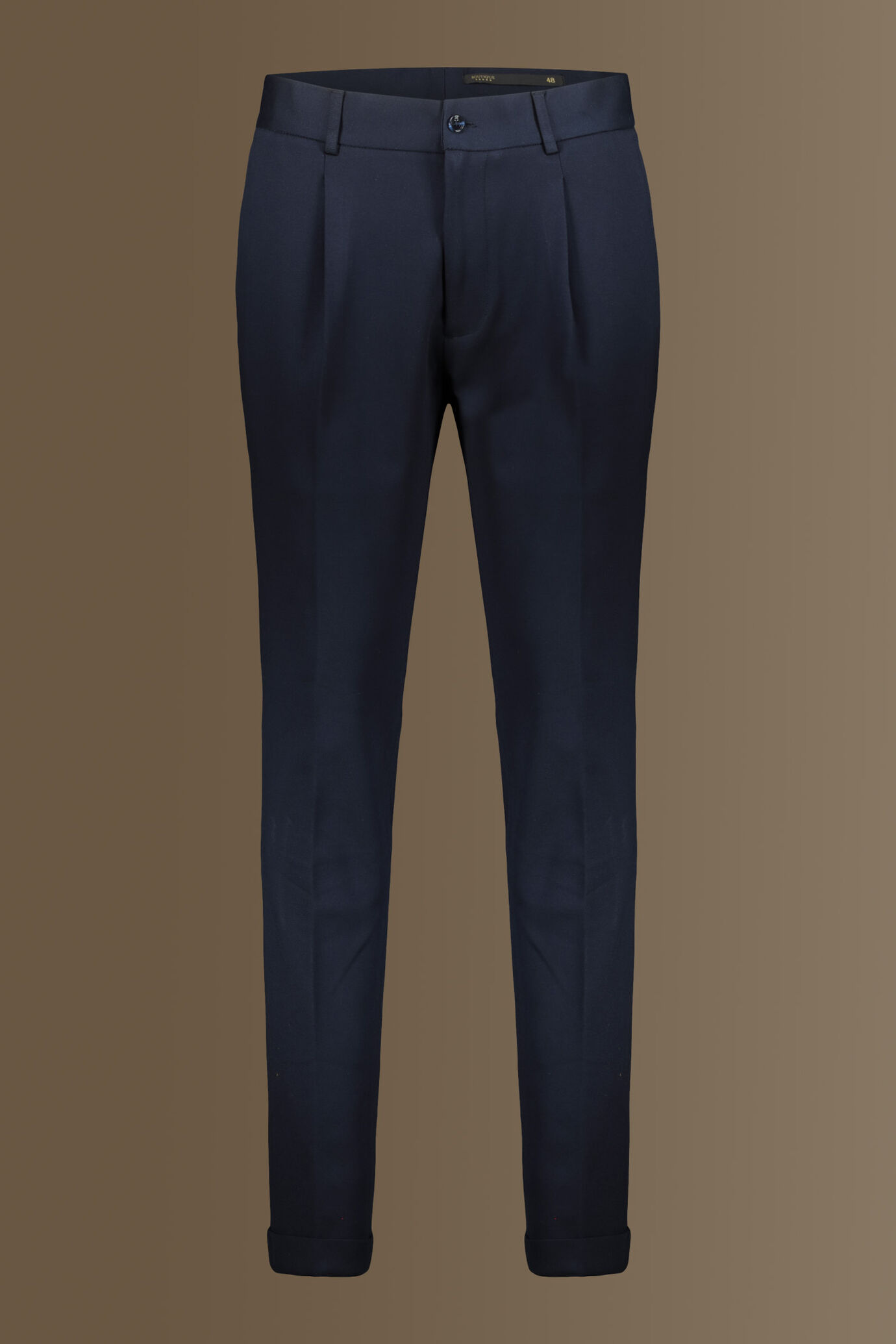Single-breasted jersey suit with trousers with single pinces image number 7