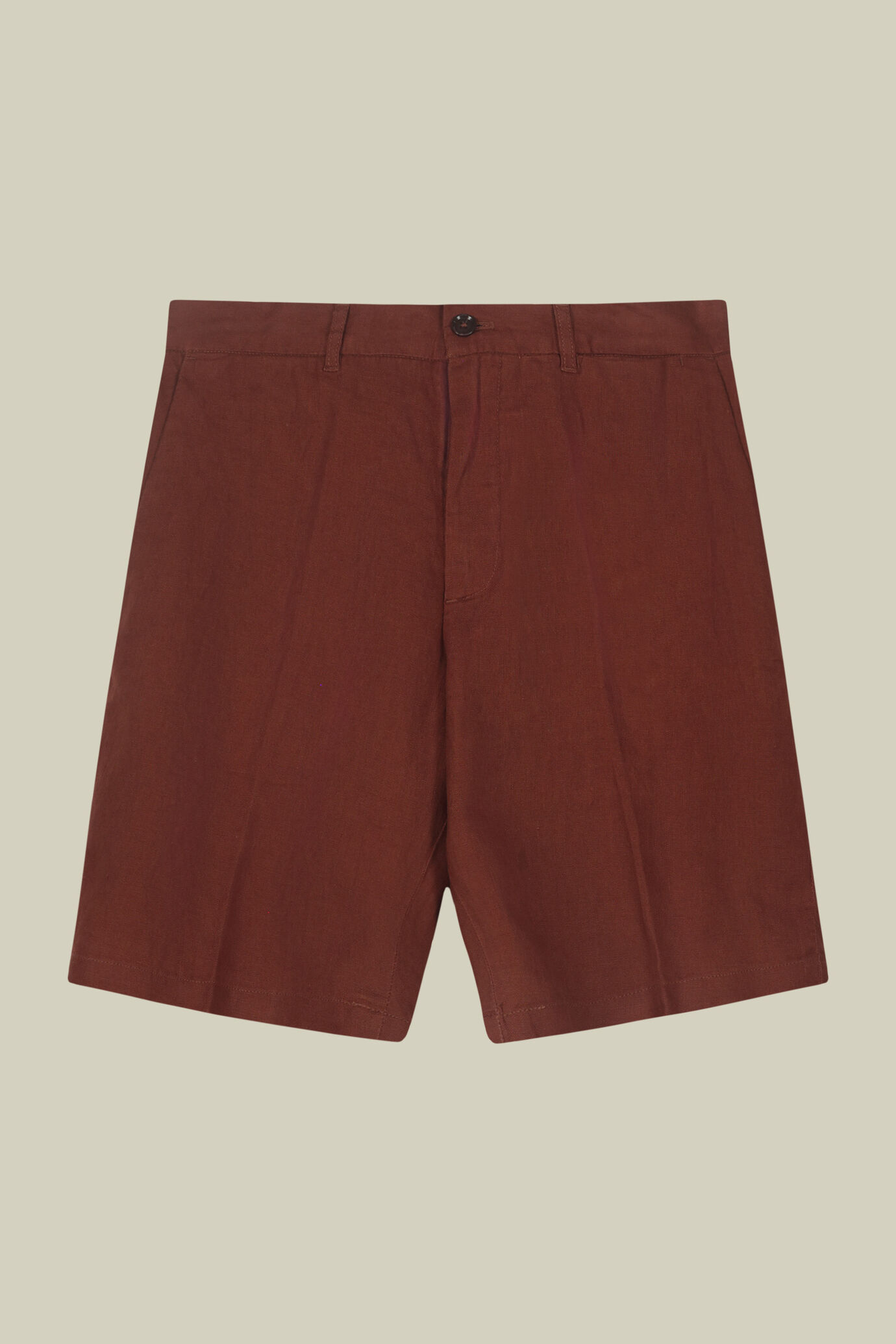 Herren-Bermudashorts aus 100 % Leinen, Regular Fit image number 4
