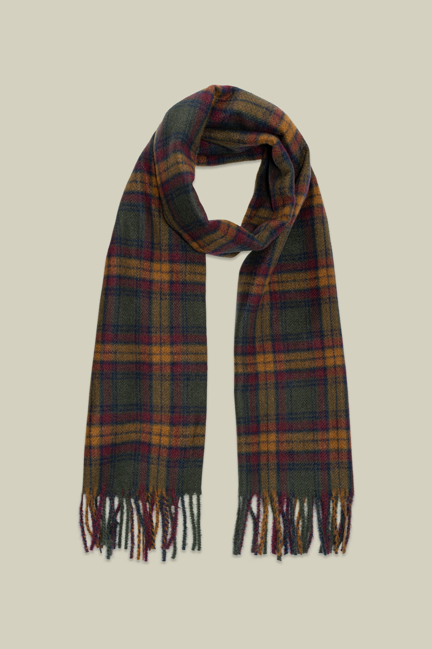 Men's tartan pattern scarf